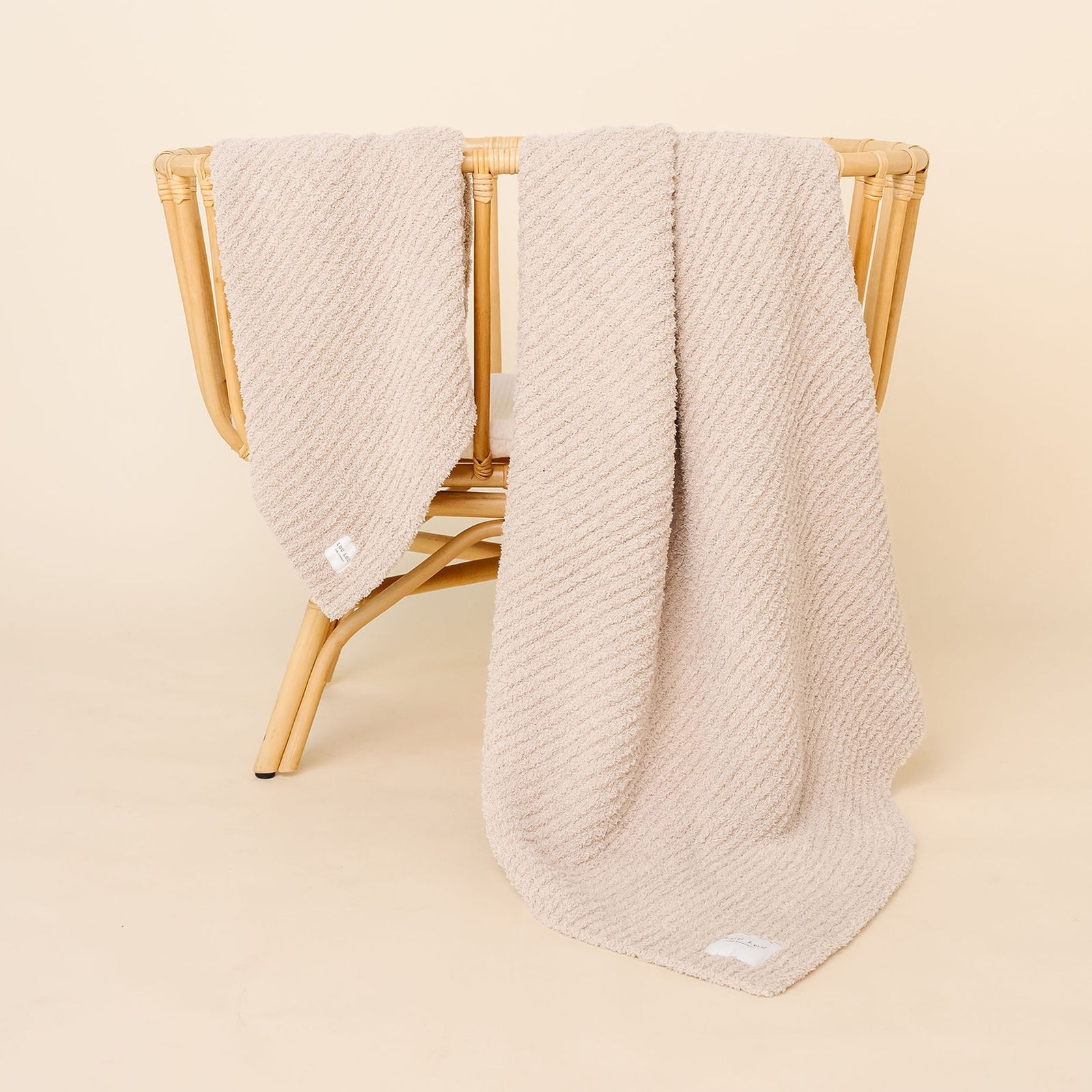 Lou Lou Chenille Blanket - Oatmeal - Large 45 x 45