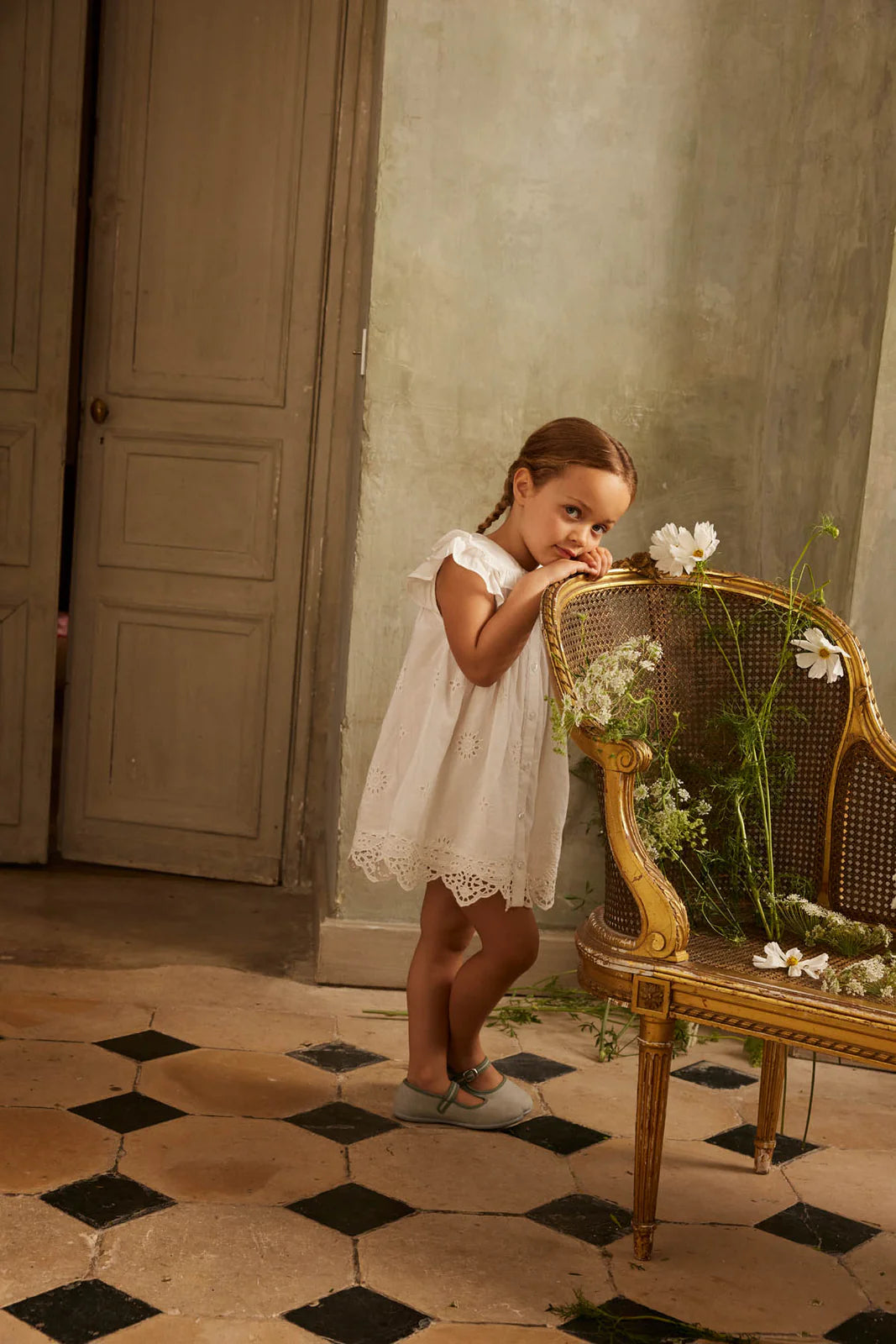 Louise Misha Mia Dress || Off White Schiffli