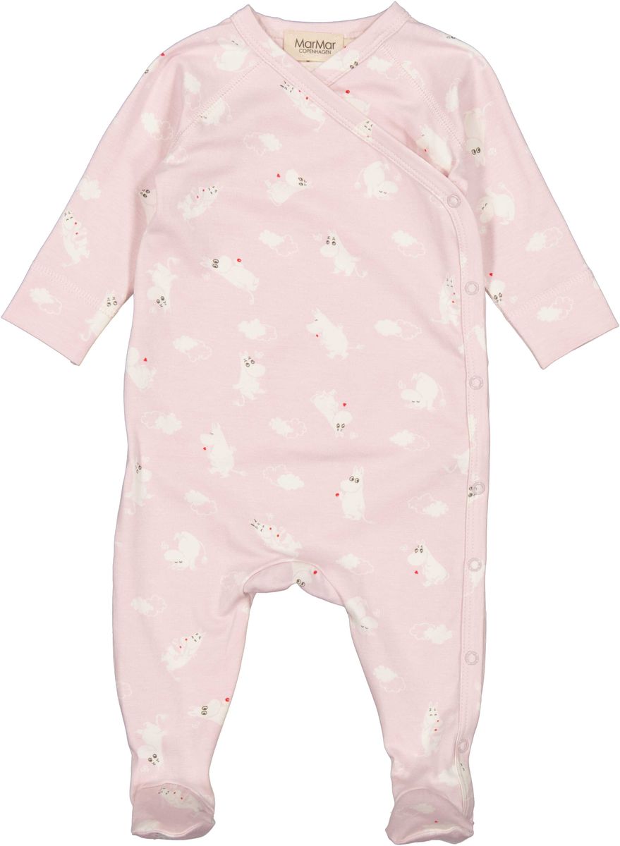 Organic Cotton Kimono Onesie & Swaddle Set || Pink Moomin