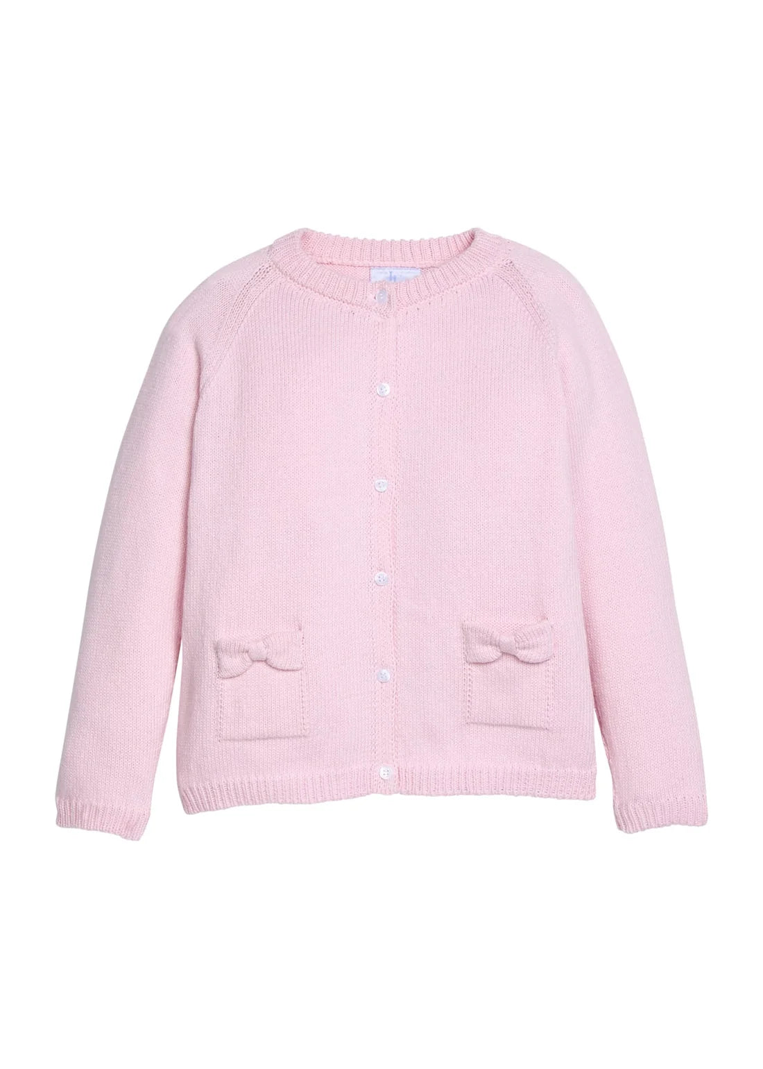 Little English Bow Pocket Cardigan || Light Pink