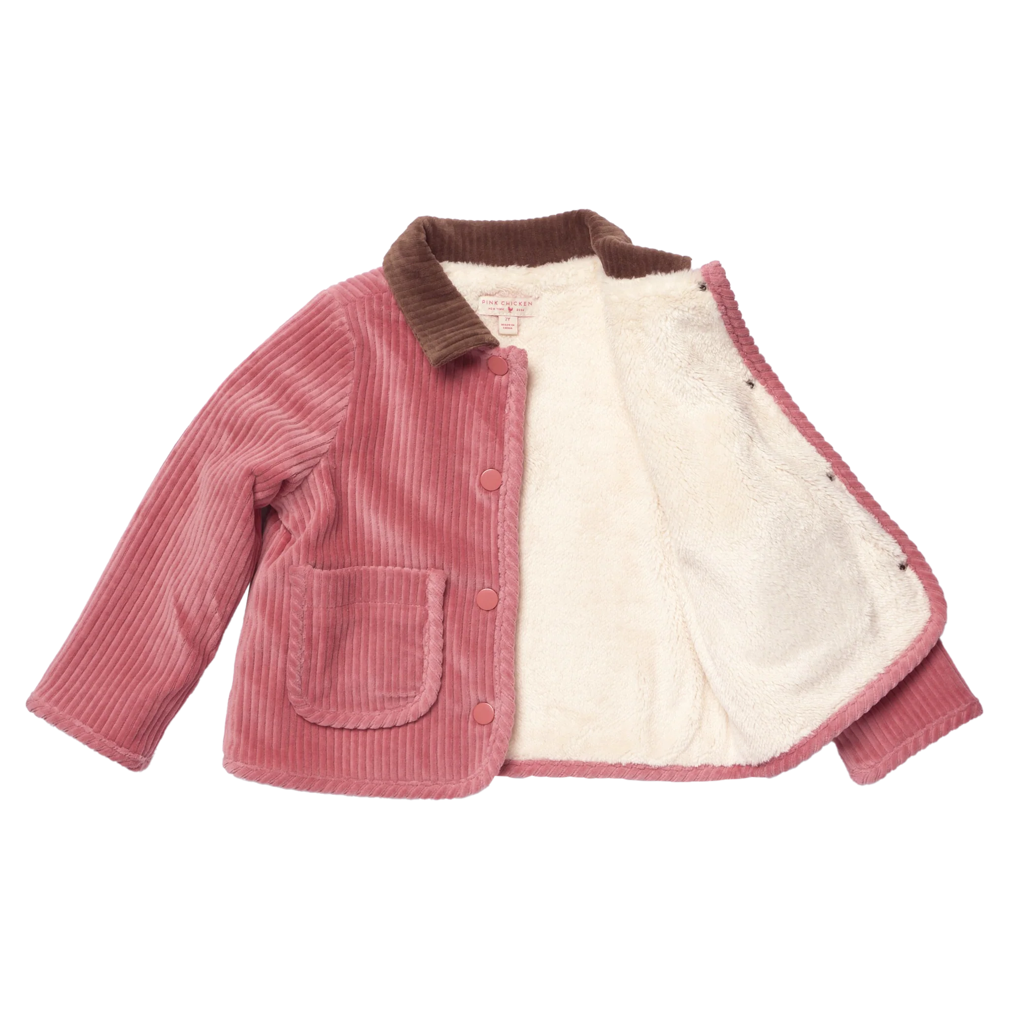 Pink Chicken Girls Jace Plush Jacket || Dark Pink