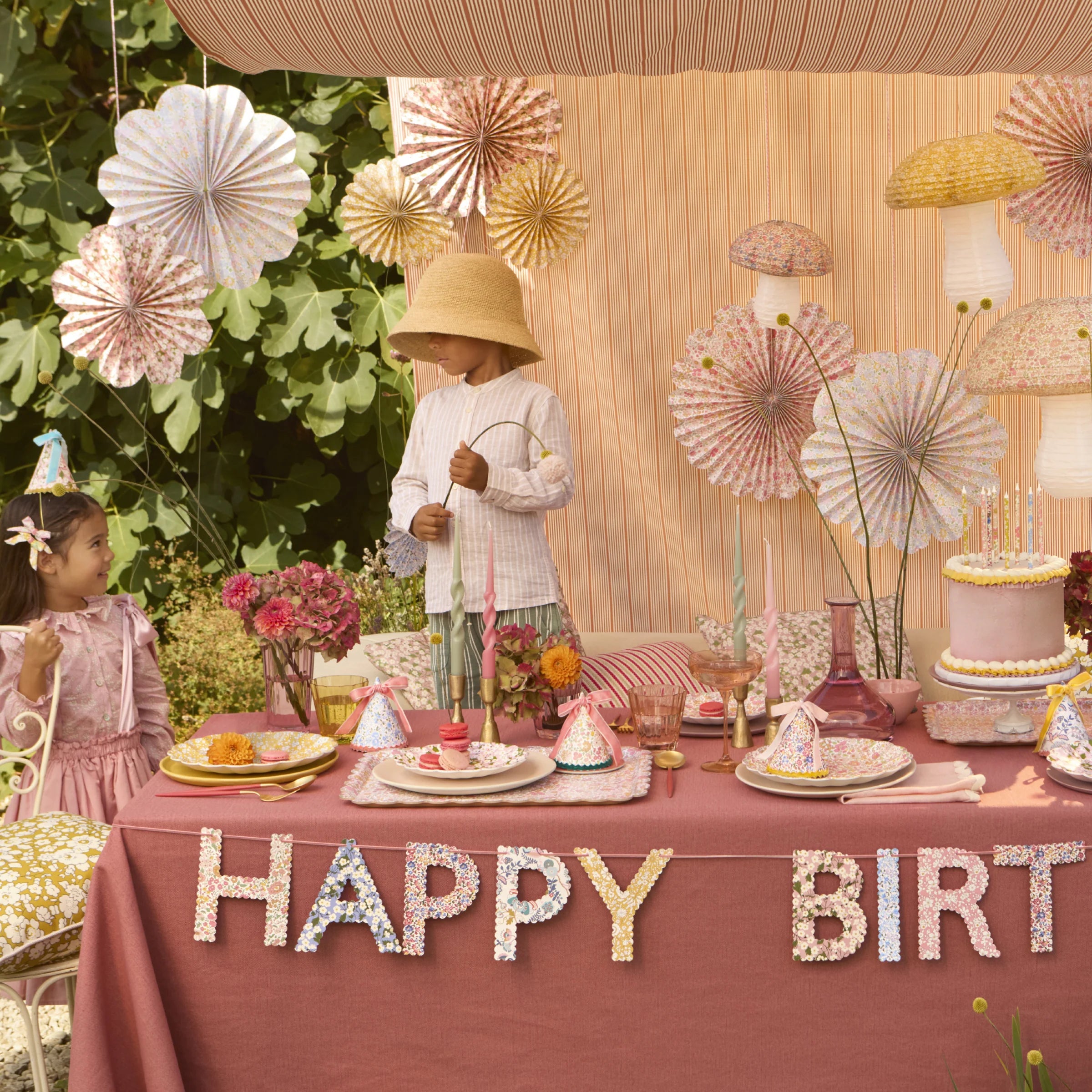 Meri Meri x Liberty Paper Pinwheel Decorations (x6)