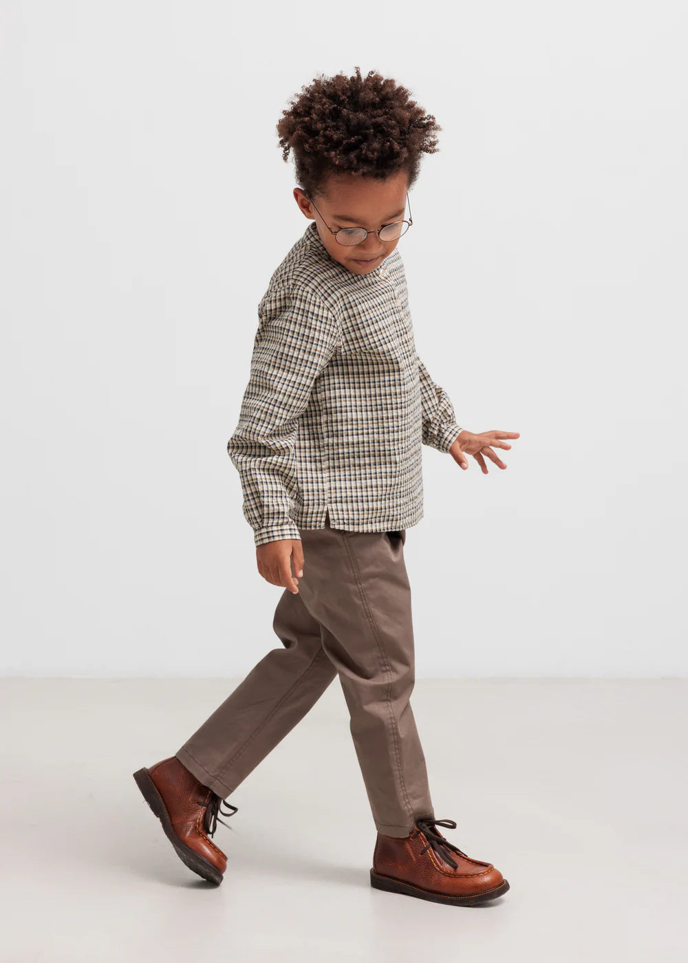 Totoro, Shirt & Pant Set- Pilot Navy Check/Mud