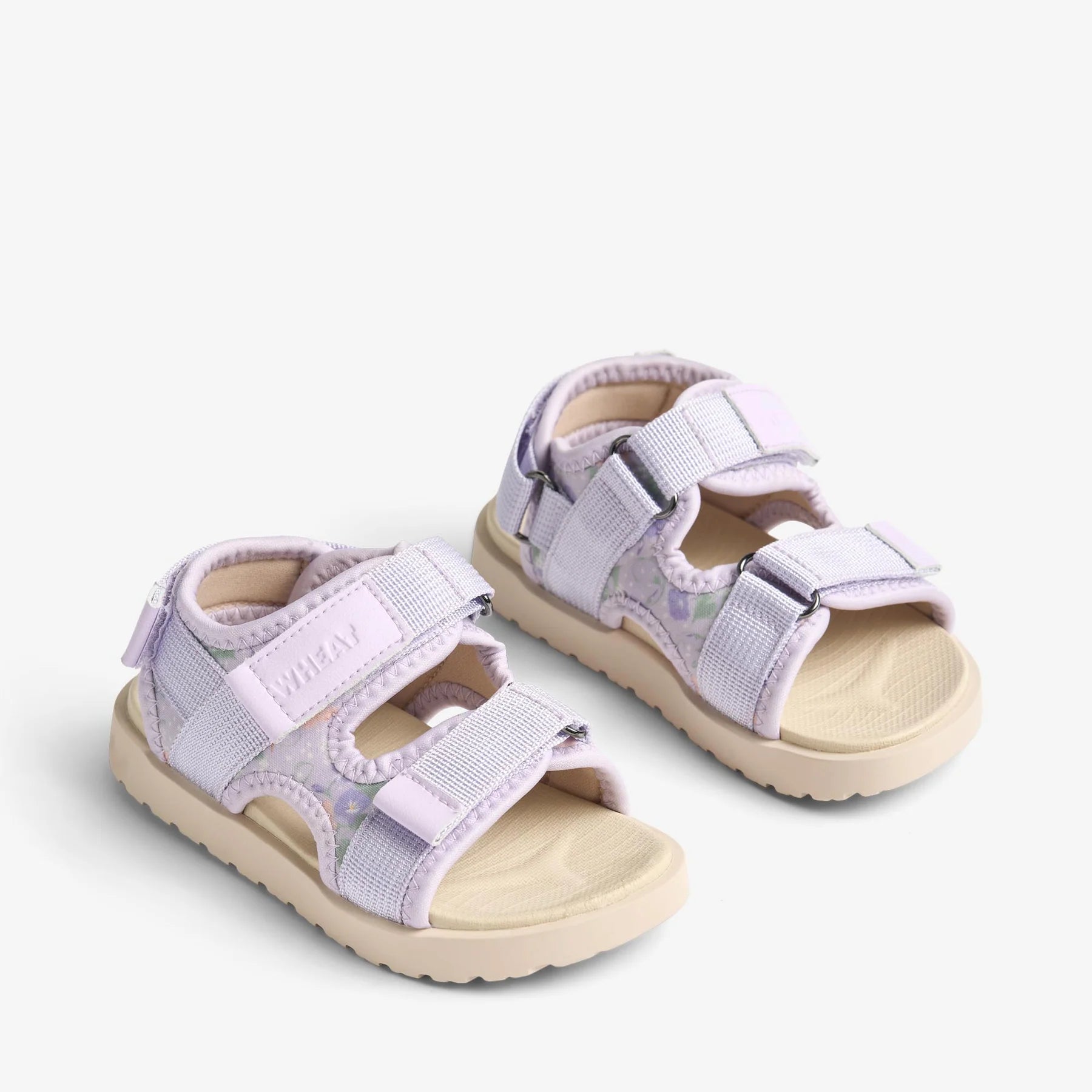 Wheat Sandal Mandy || Purple Light Petunias