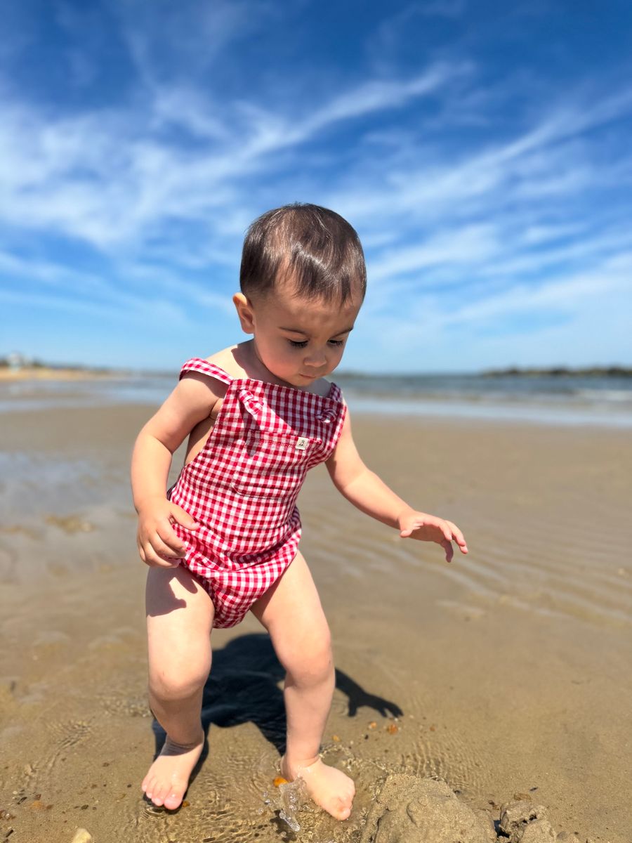 Reef Red/White Plaid Bubble