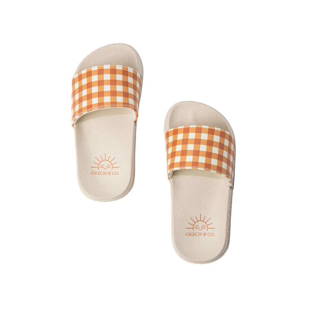 Slide Sandal || Sienna Gingham