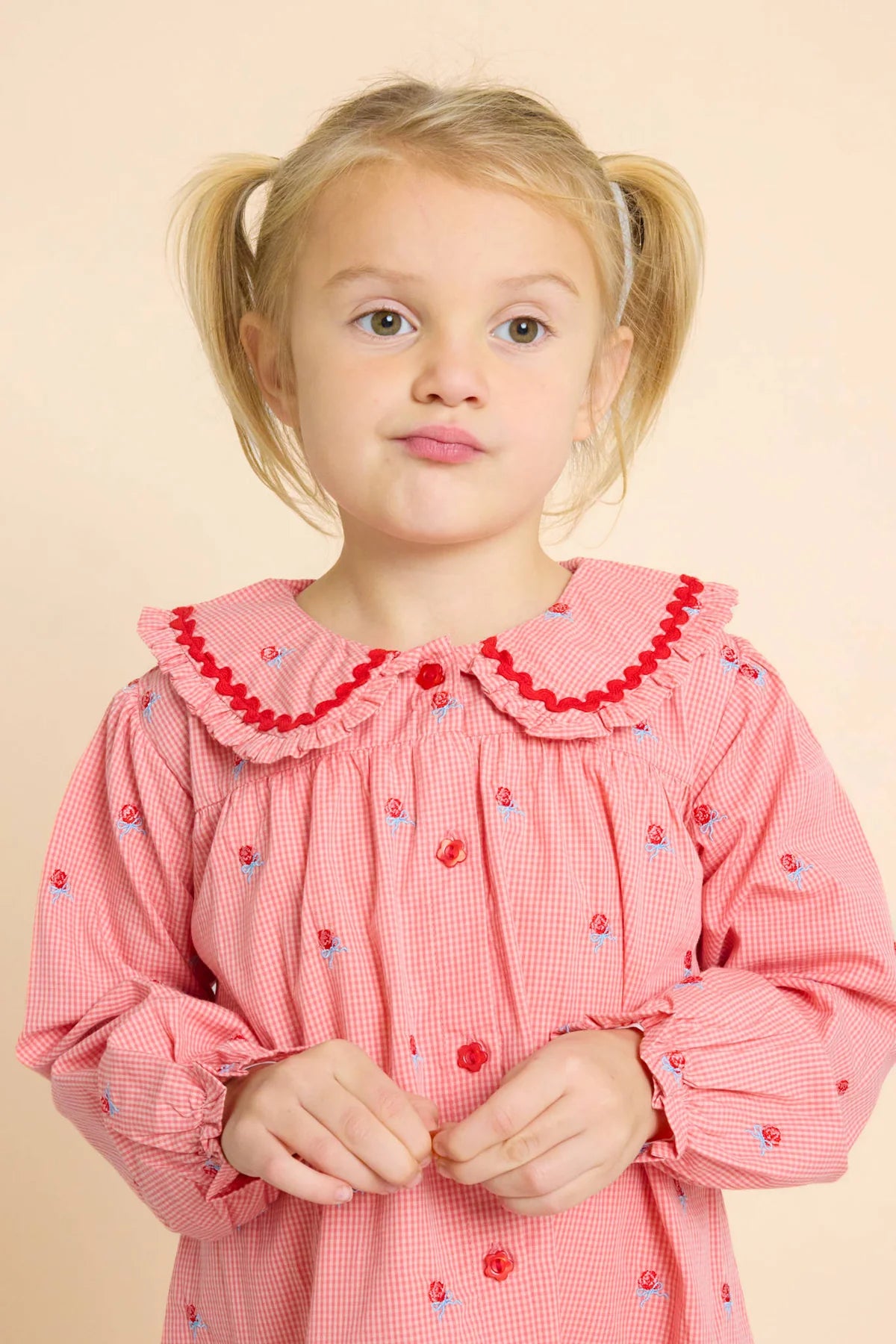 Floss Sonja Blouse || Pink Rose Gingham