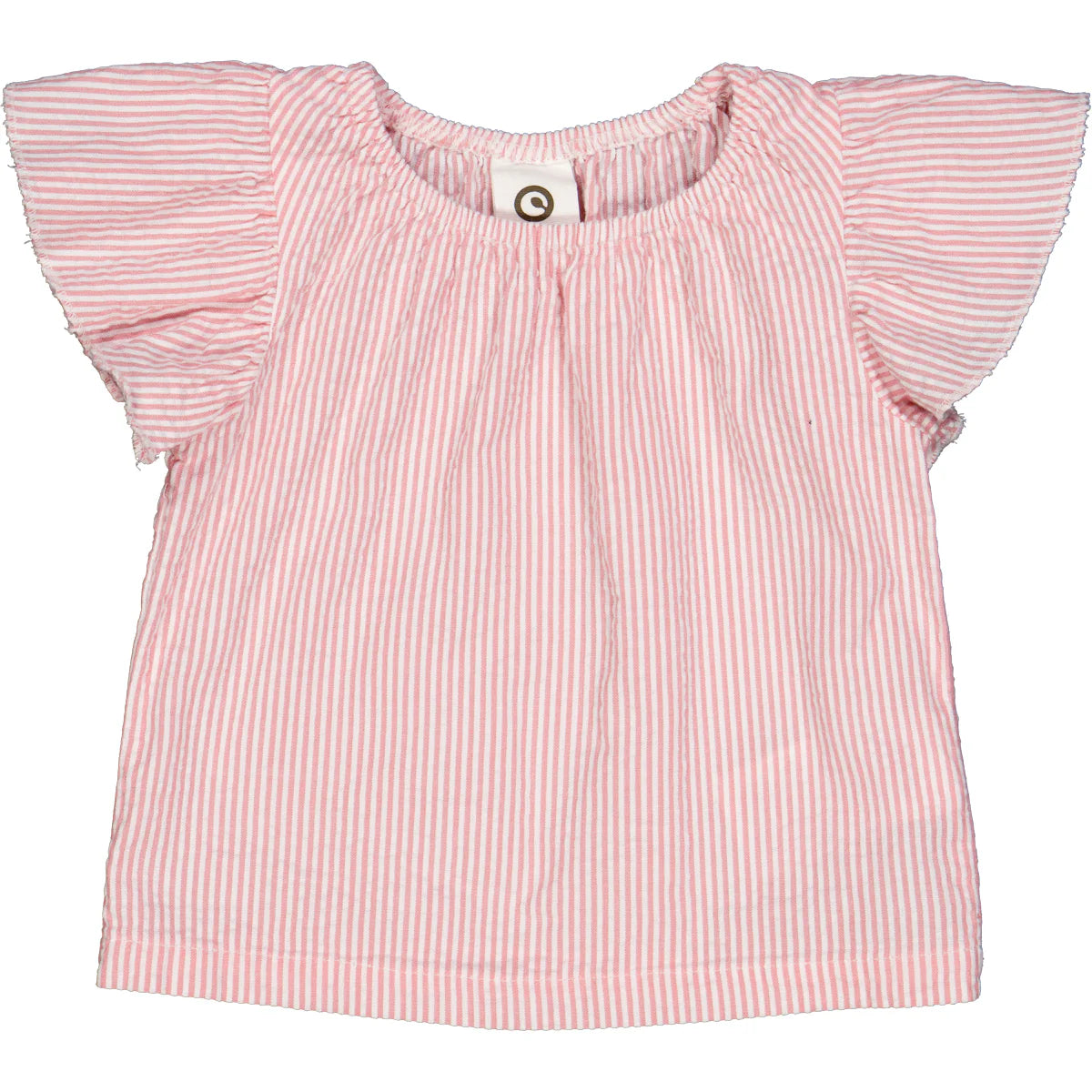 Musli Seersucker Pink Stripe Frill Top and Pant Set