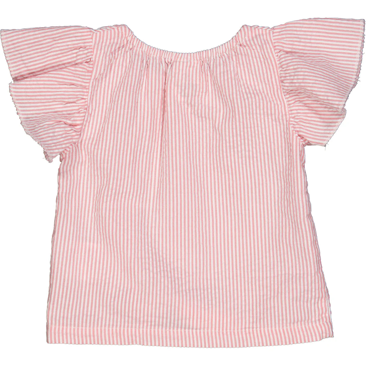 Musli Seersucker Pink Stripe Frill Top and Pant Set