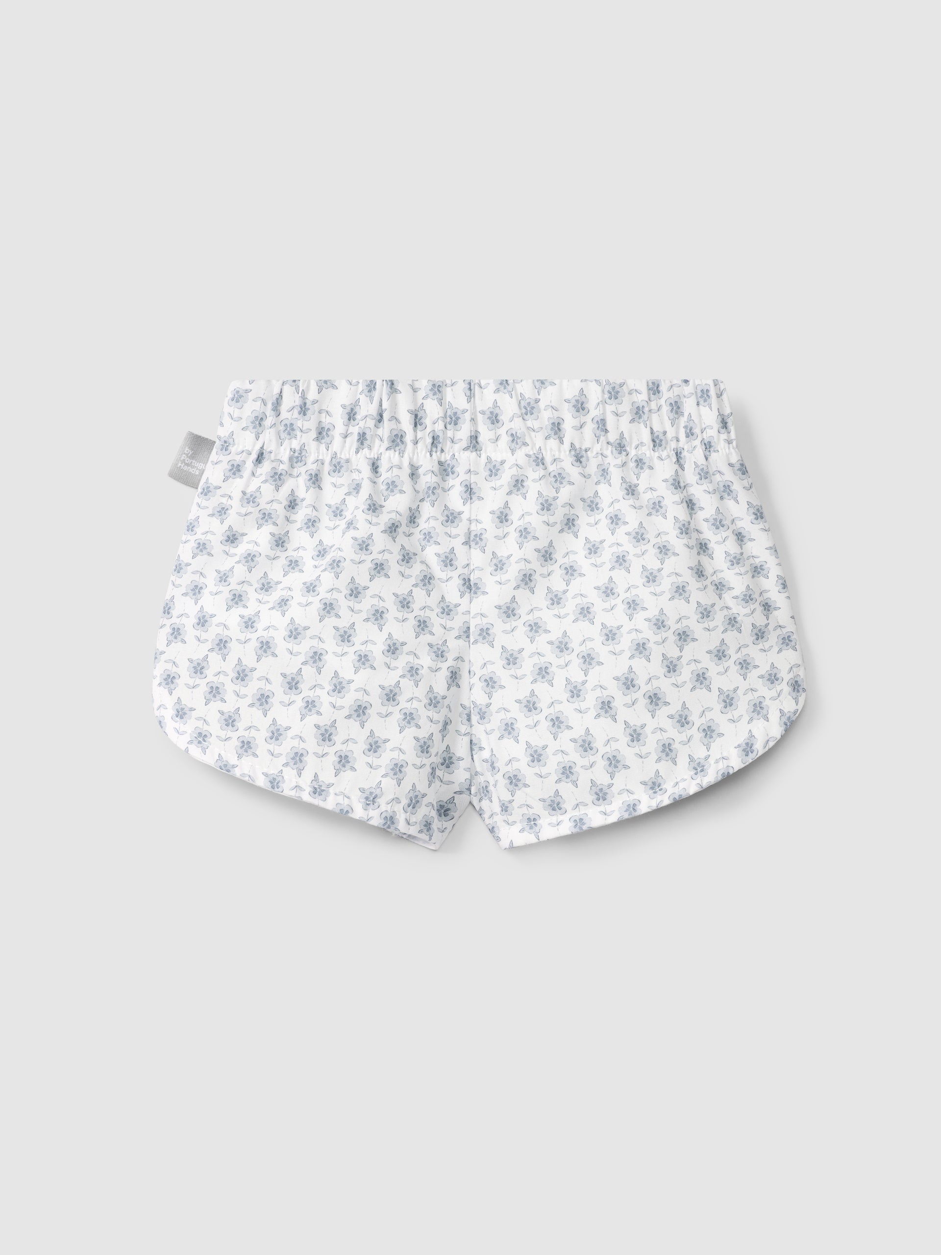 Snug Floral Pull-Up Shorts with Rickrack Detail