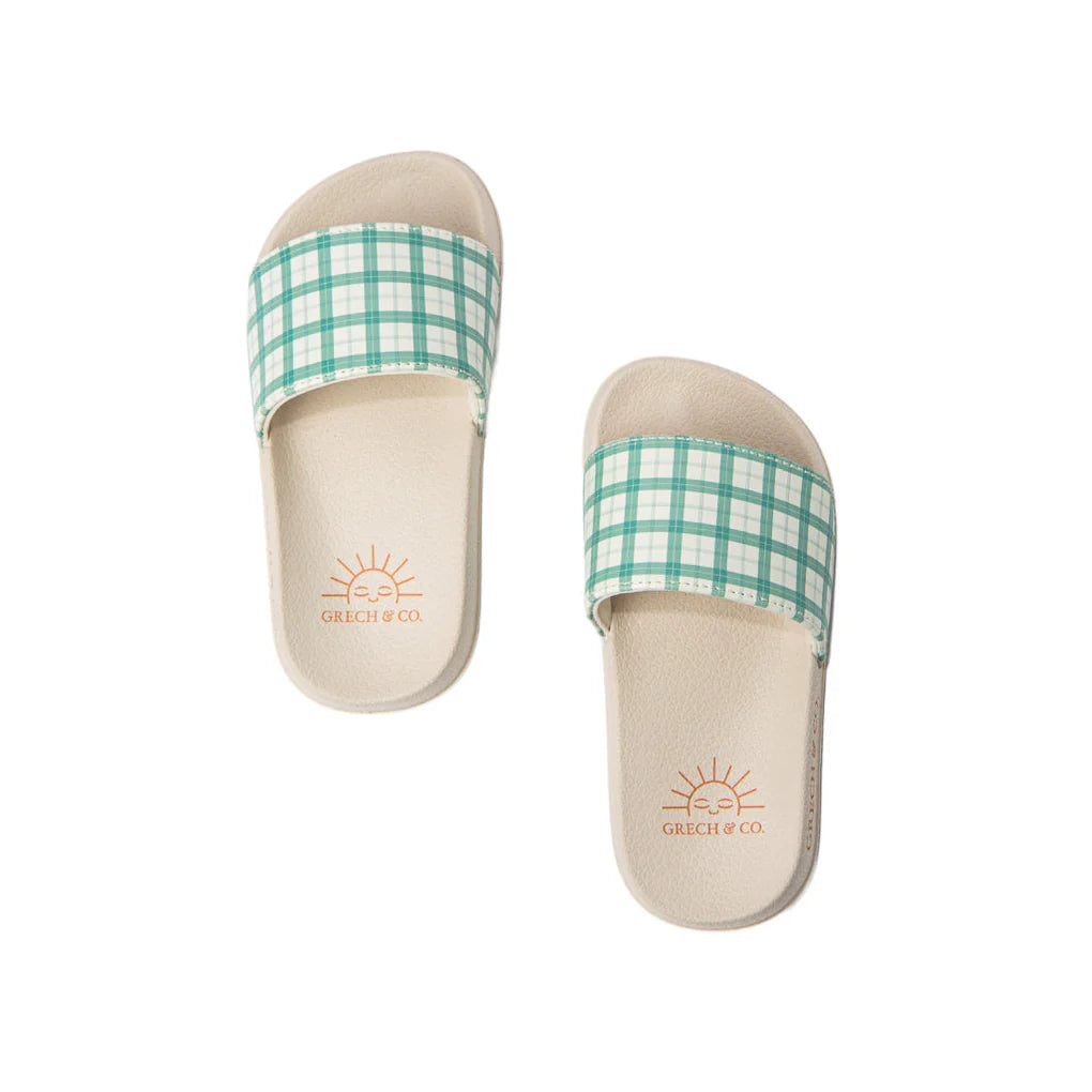 Slide Sandal || Fern Plaid