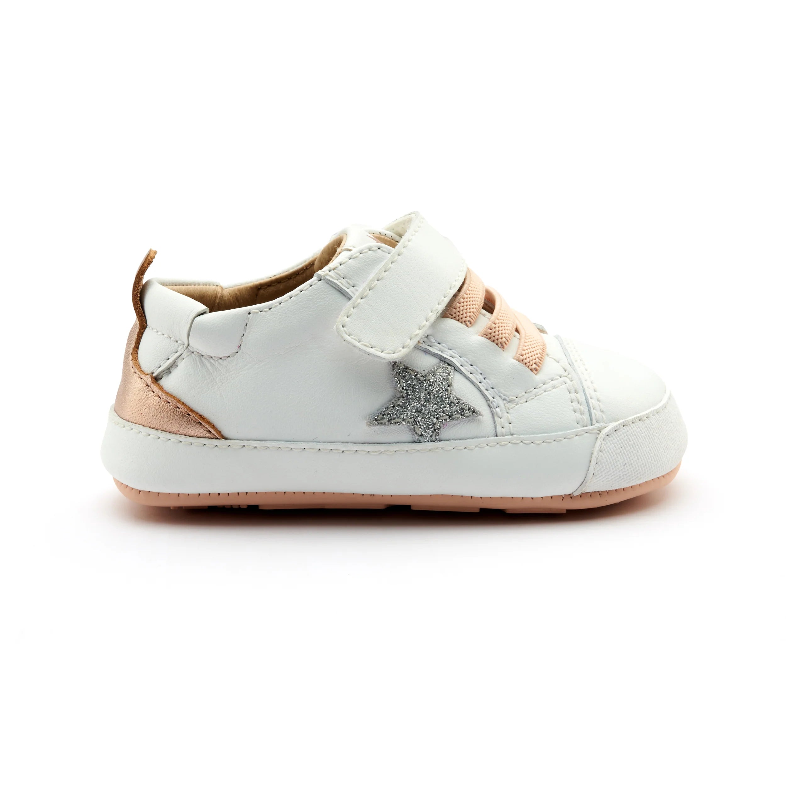 Pre Walker Sneaker || White/Copper/Pink