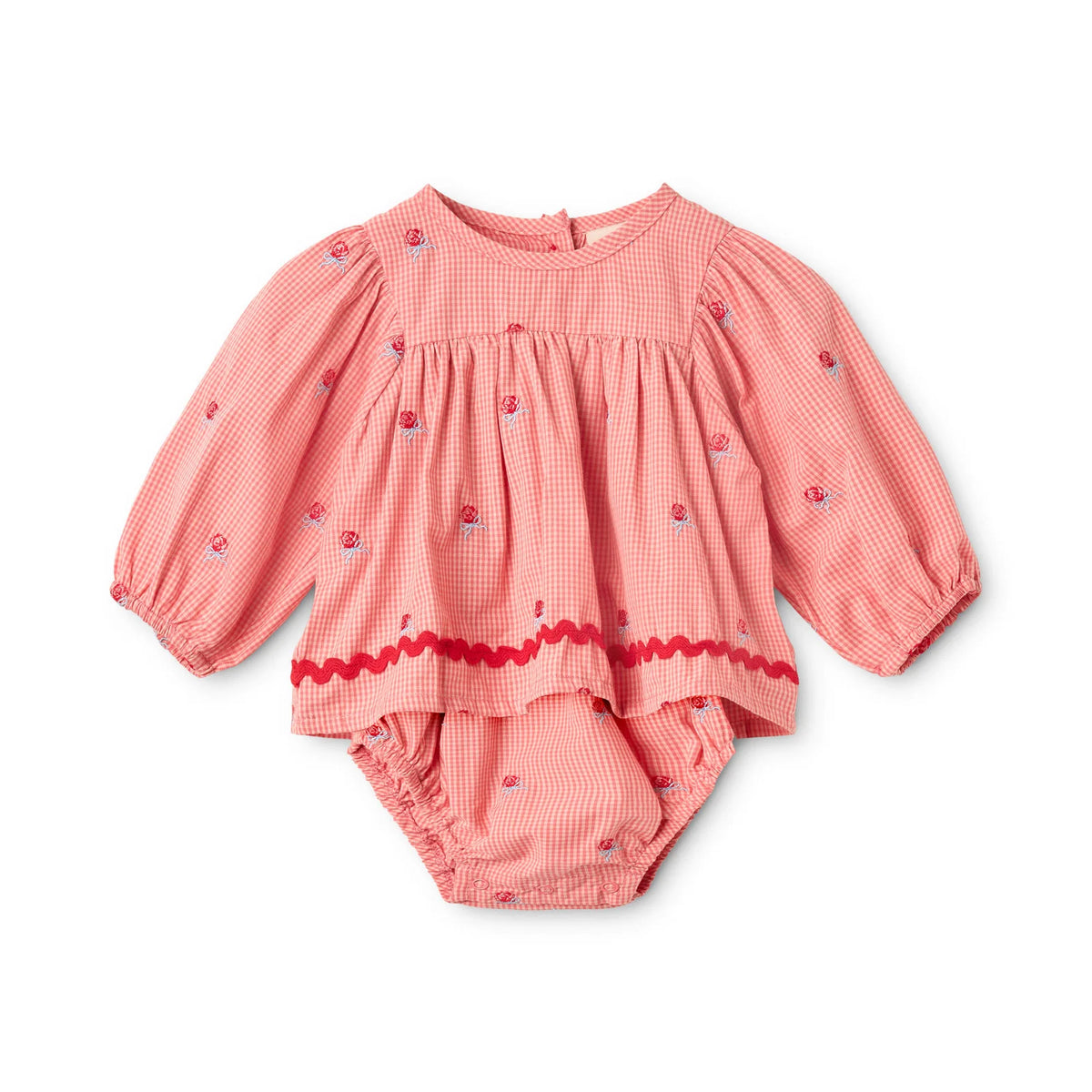 Floss Sonja Romper || Pink Rose Gingham
