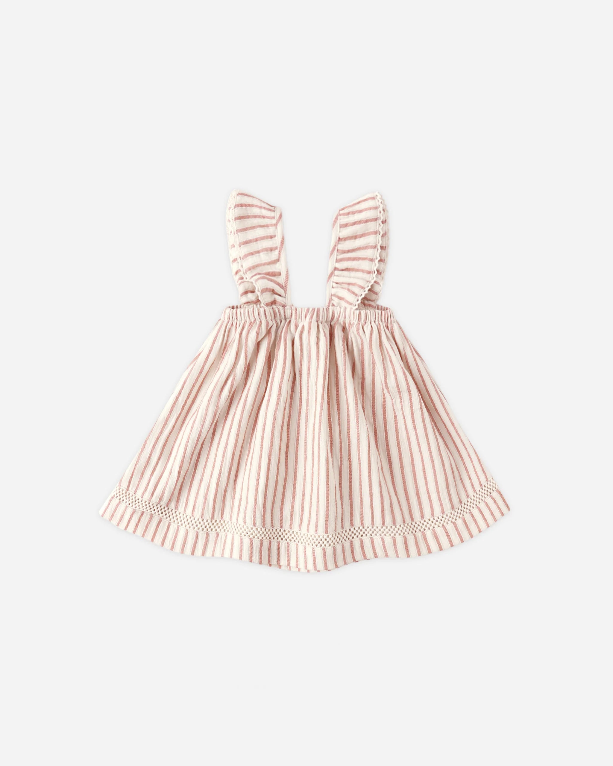 Quincy Mae Ruffle Tank Dress || Vintage Stripe