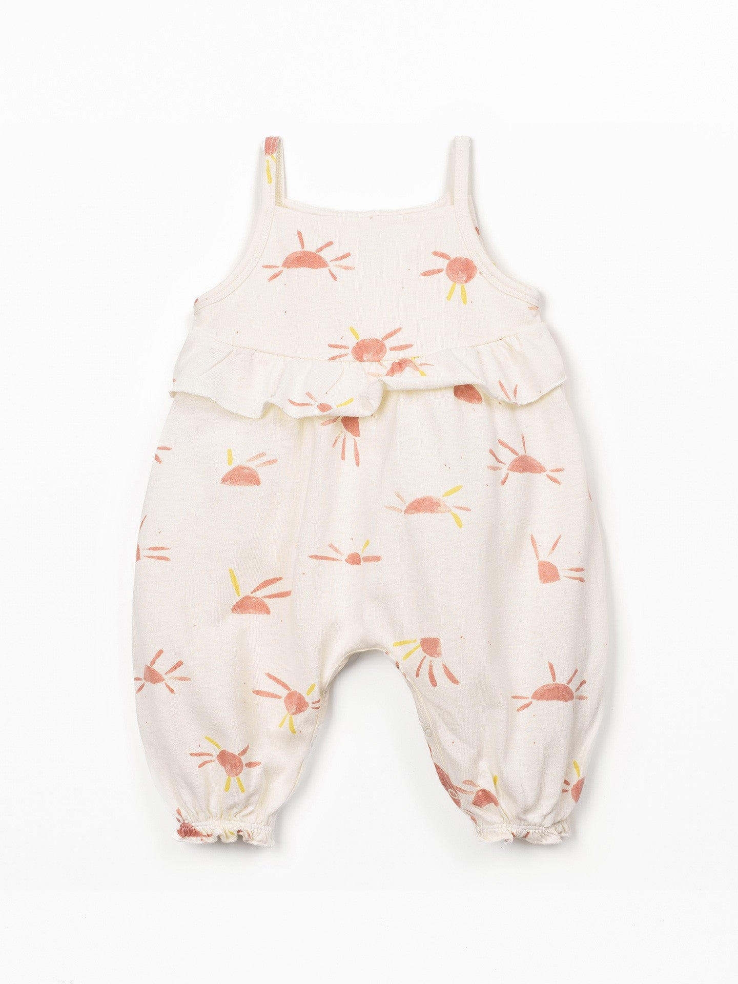 Play Up Jumpsuit With Ruffle On Chest || Cru