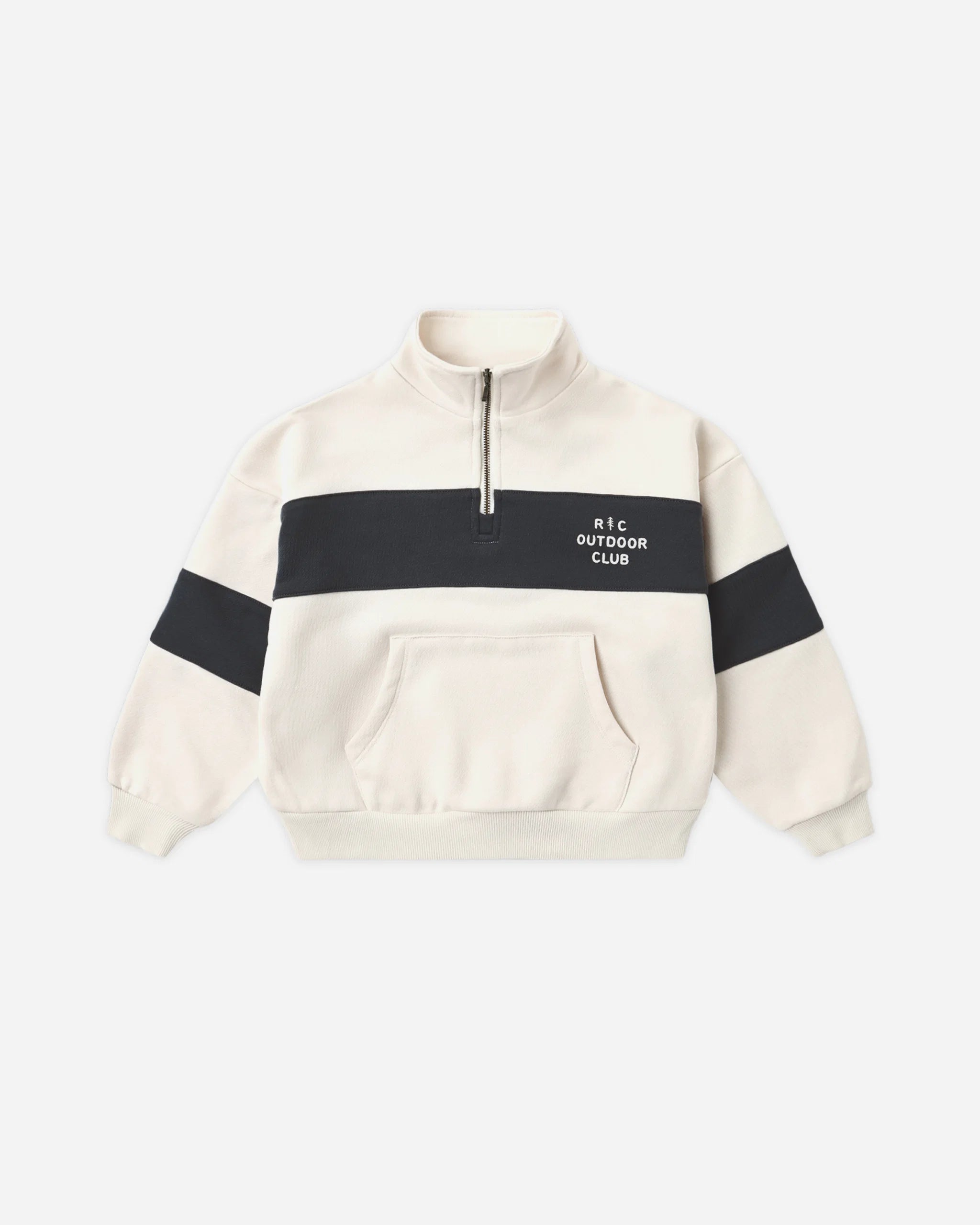 Rylee + Cru Panel Stripe Half Zip & Paneled Sweatpants Set || Outdoor Club