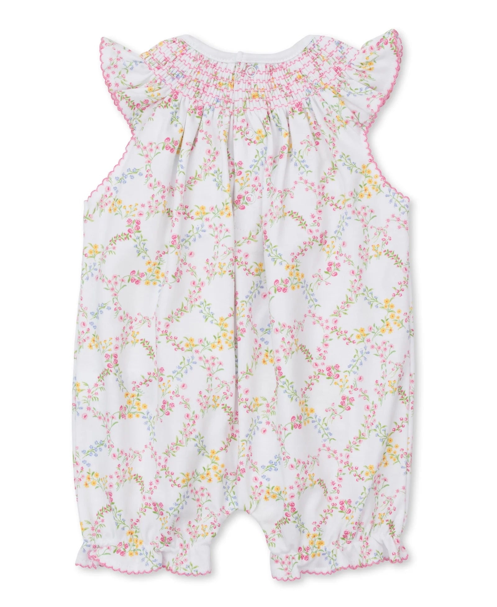 Short Smocked Playsuit || Garden Trellis