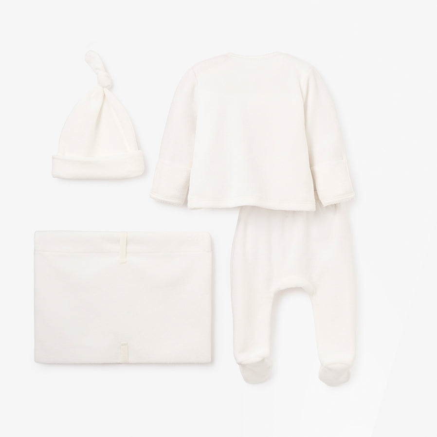 Whisper White Velour Layette Set || Newborn