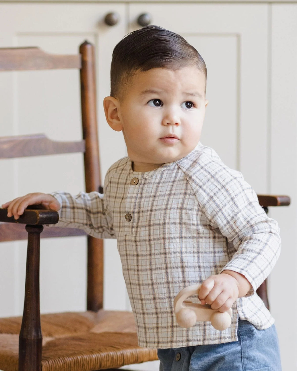 Quincy Mae Zion Shirt || Blue Plaid