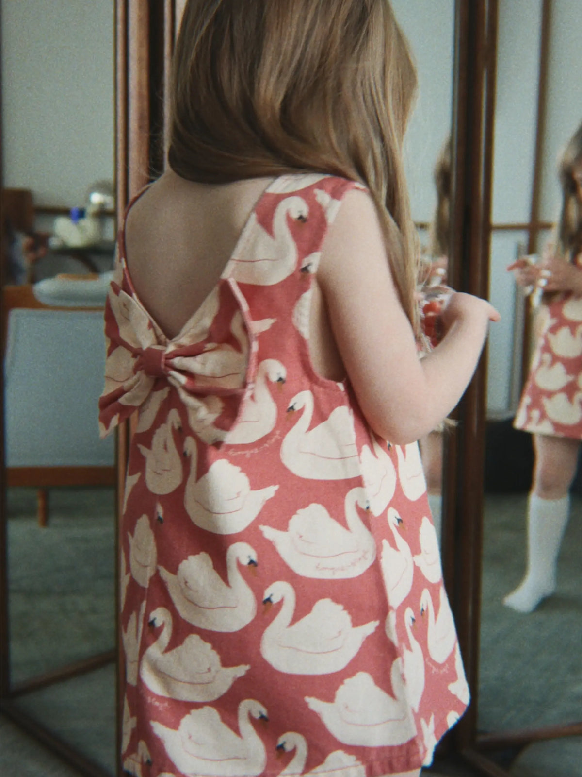 Konges Slojd Bow Dress || Swan Rose