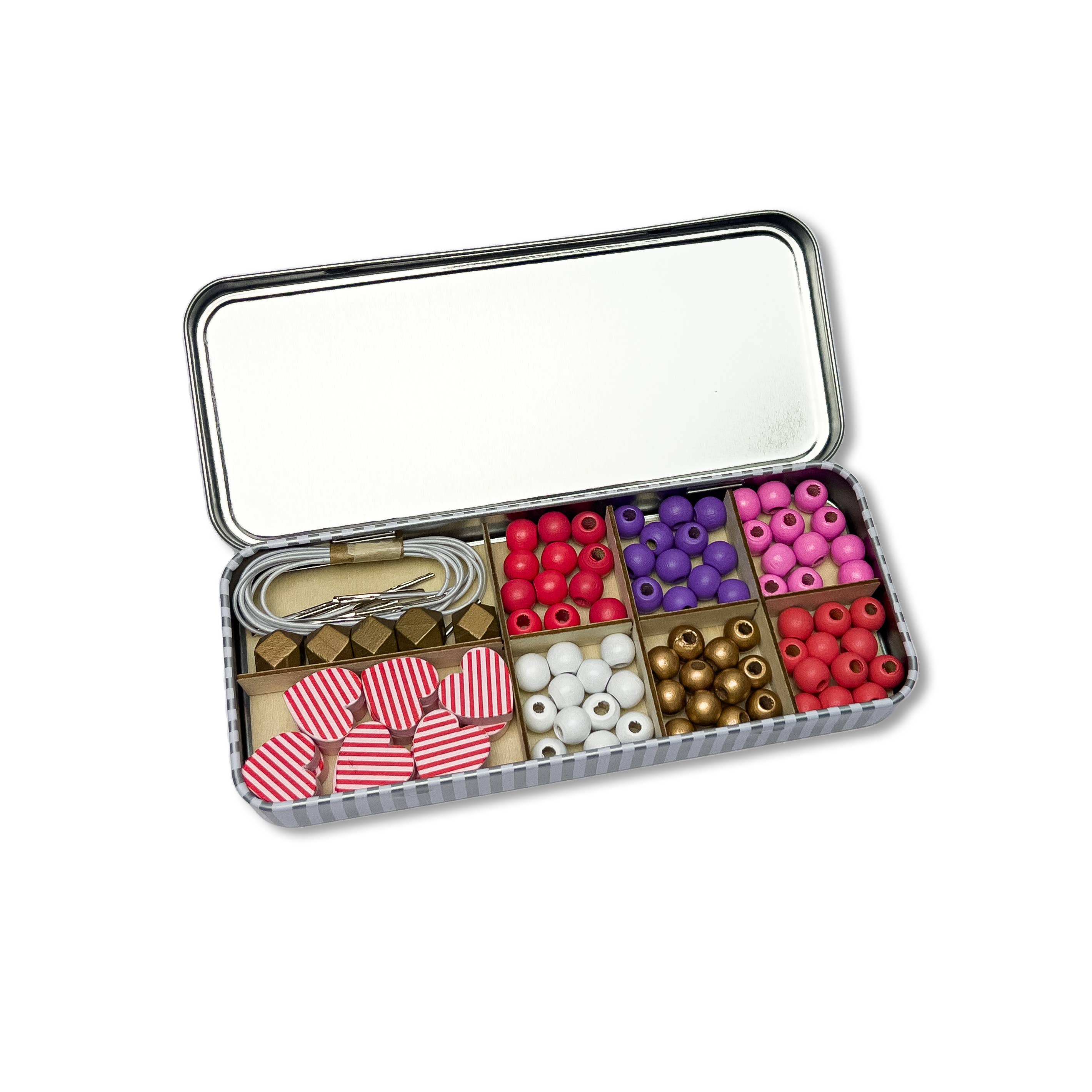 Love & Hearts Bracelet Bead Kit - Makes 5 Bracelets