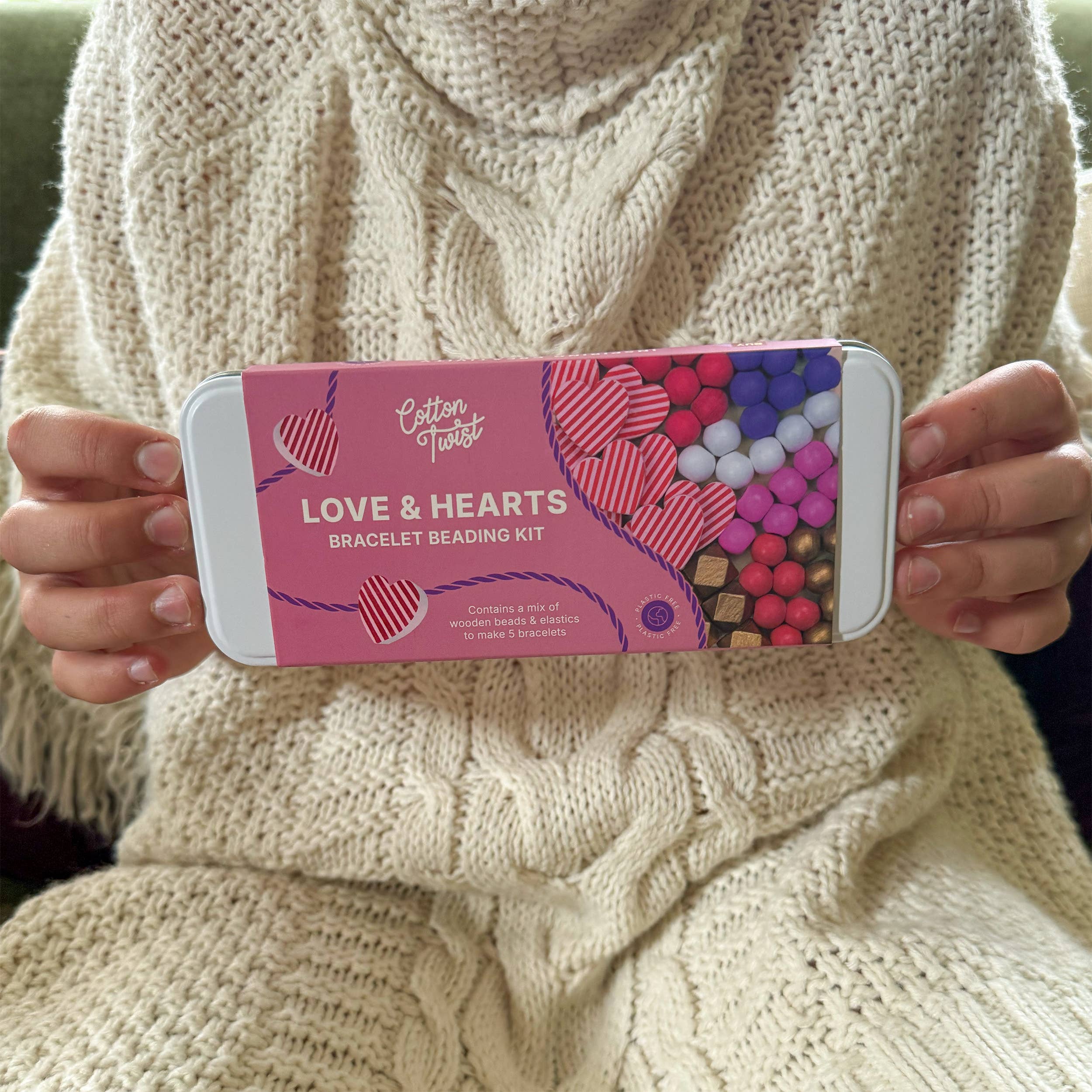 Love & Hearts Bracelet Bead Kit - Makes 5 Bracelets