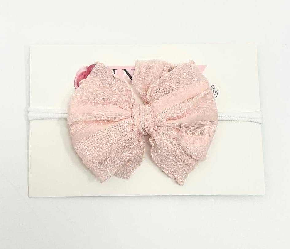 Skinny Mini Ruffled Headband- Ballet