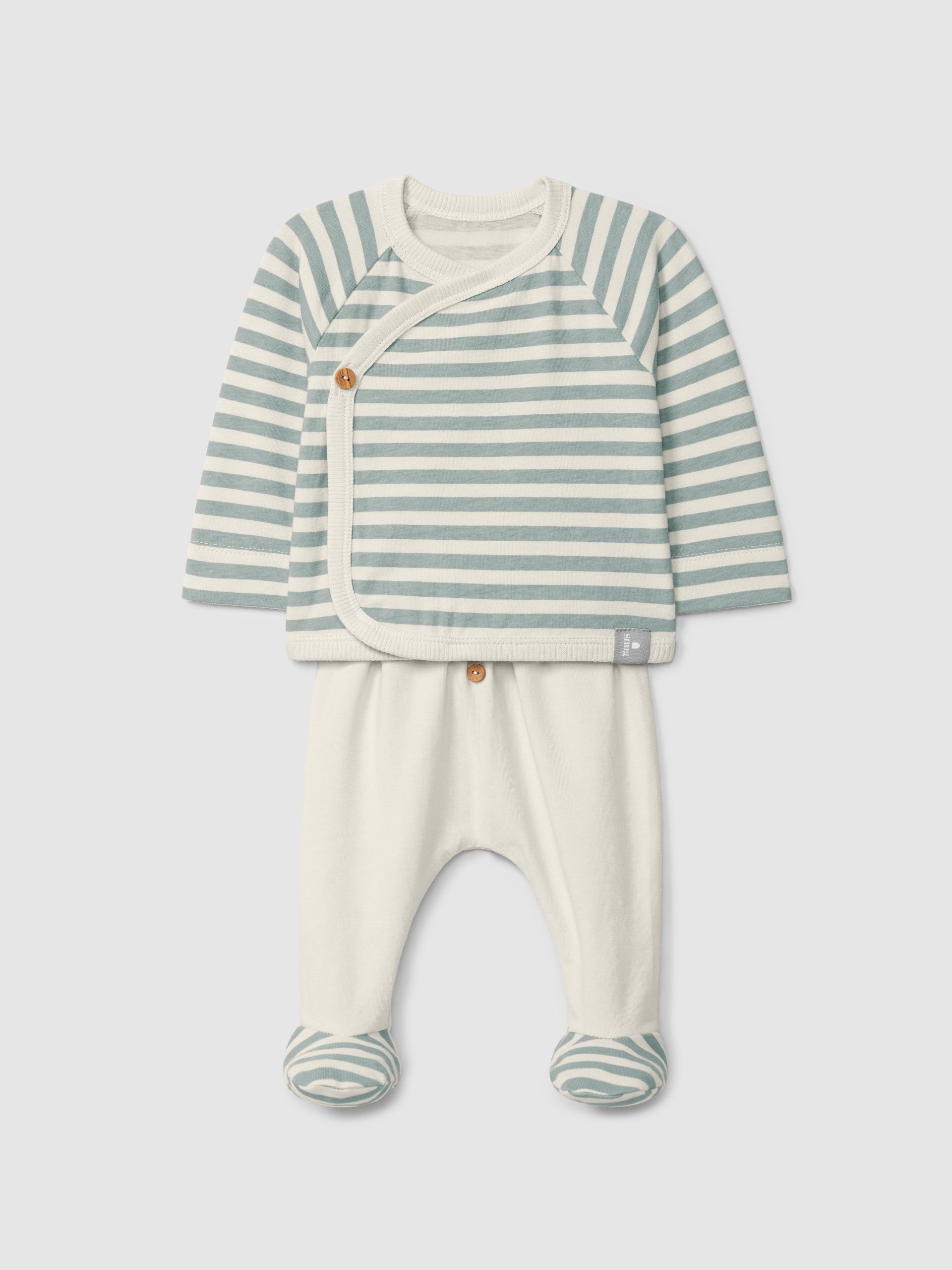 Snug Two-Piece Set Stripes || Green