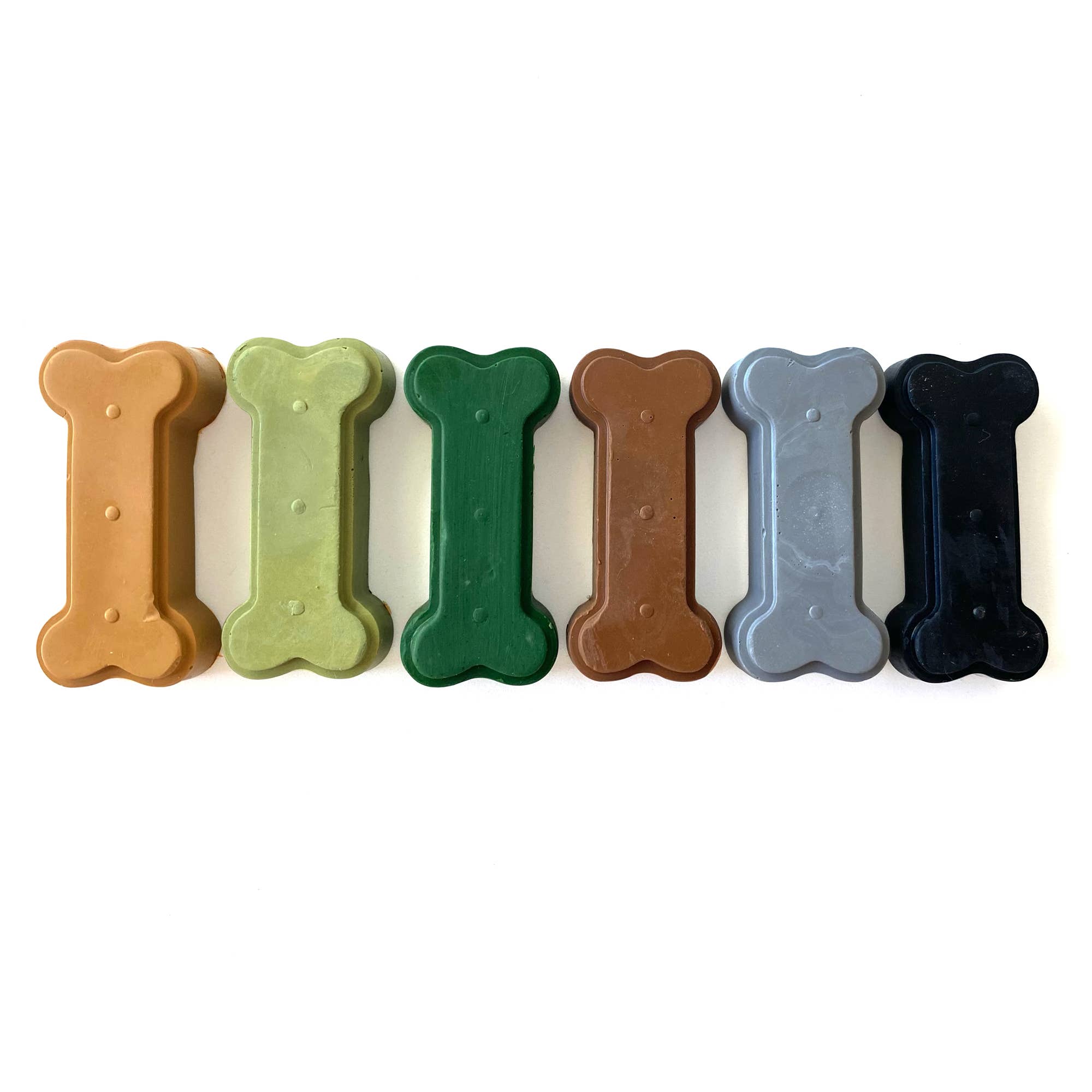 Beeswax crayons - dinosaur bone - case