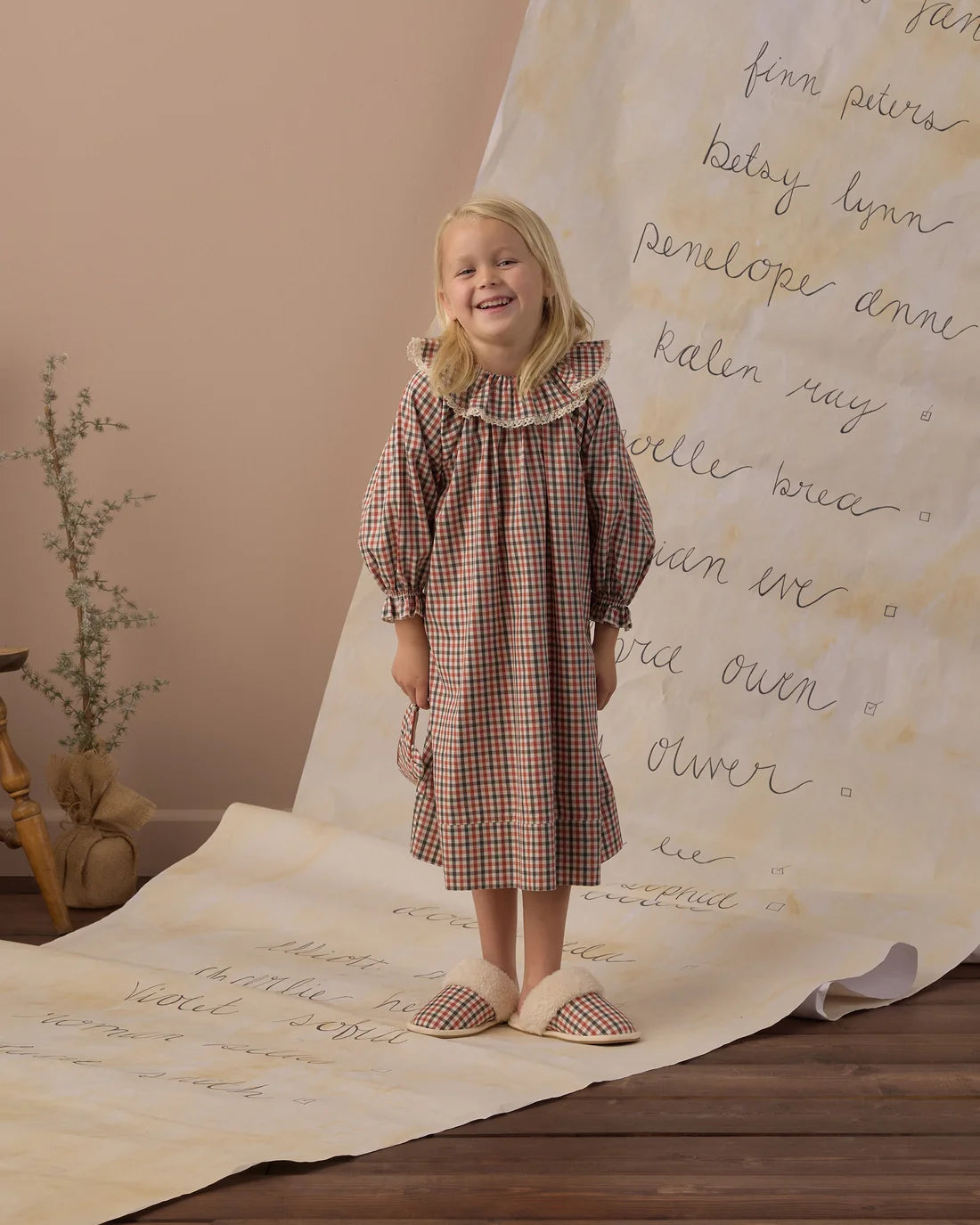 Rylee + Cru Girls Nightgown || Holiday Gingham