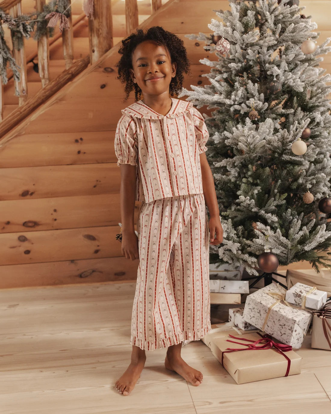 Rylee + Cru Ruffle Pajamas || Candy Cane Lane Pajamas