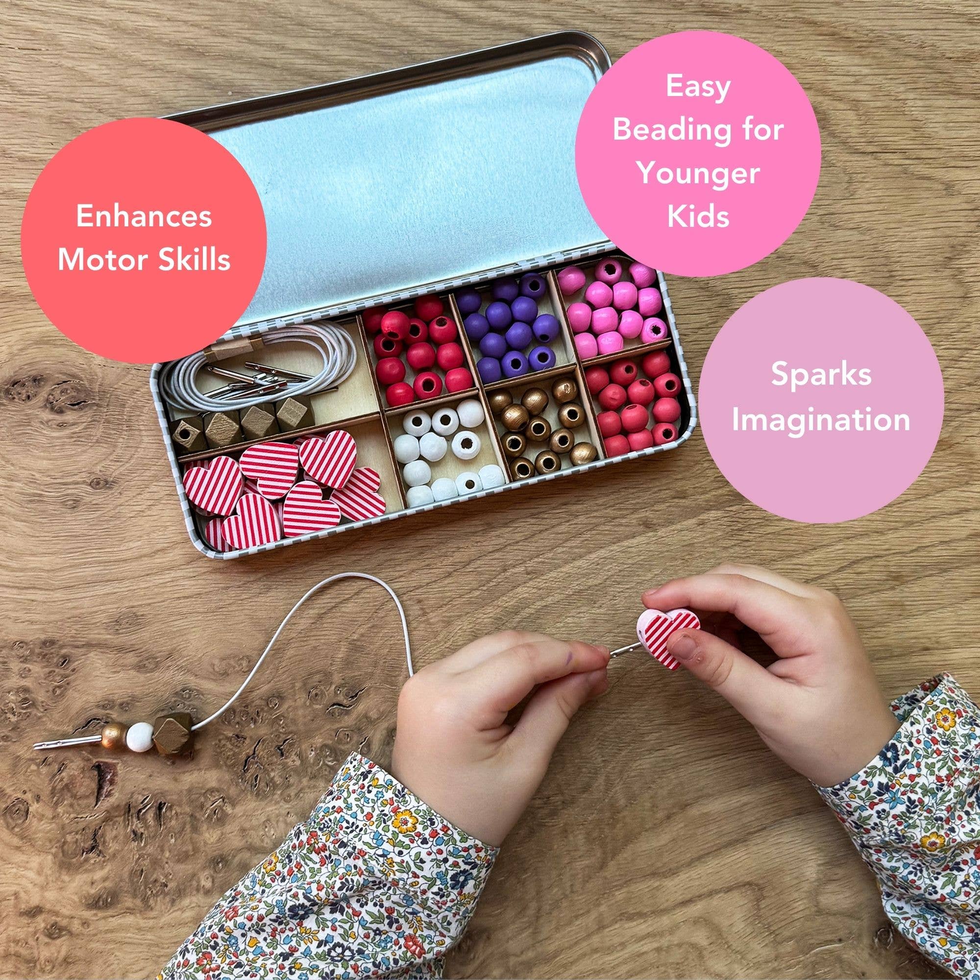 Love & Hearts Bracelet Bead Kit - Makes 5 Bracelets