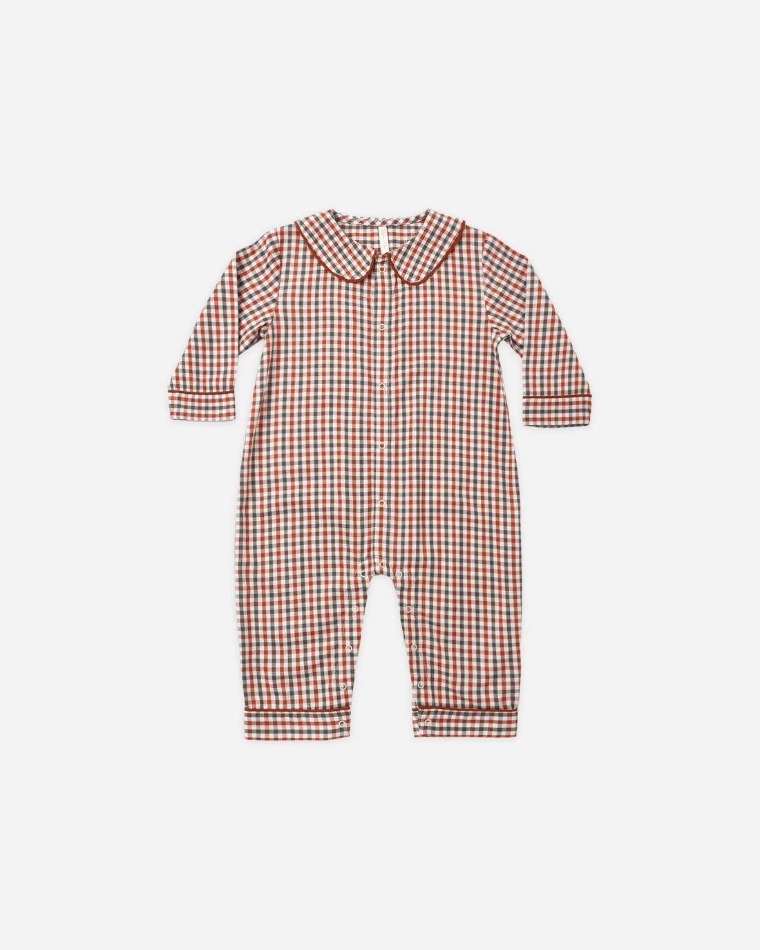Rylee + Cru Baby Pajama Romper || Holiday Gingham