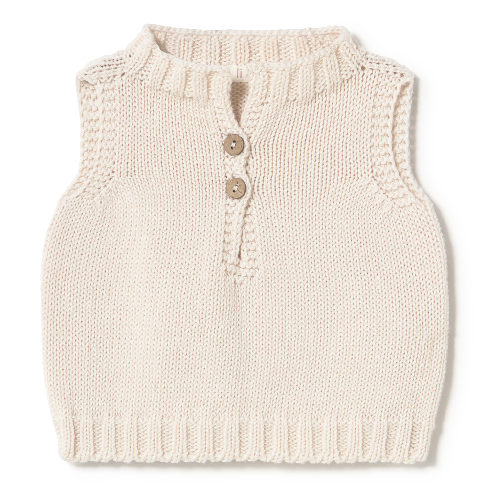 Li & Me Grayson Knit Vest || Cream