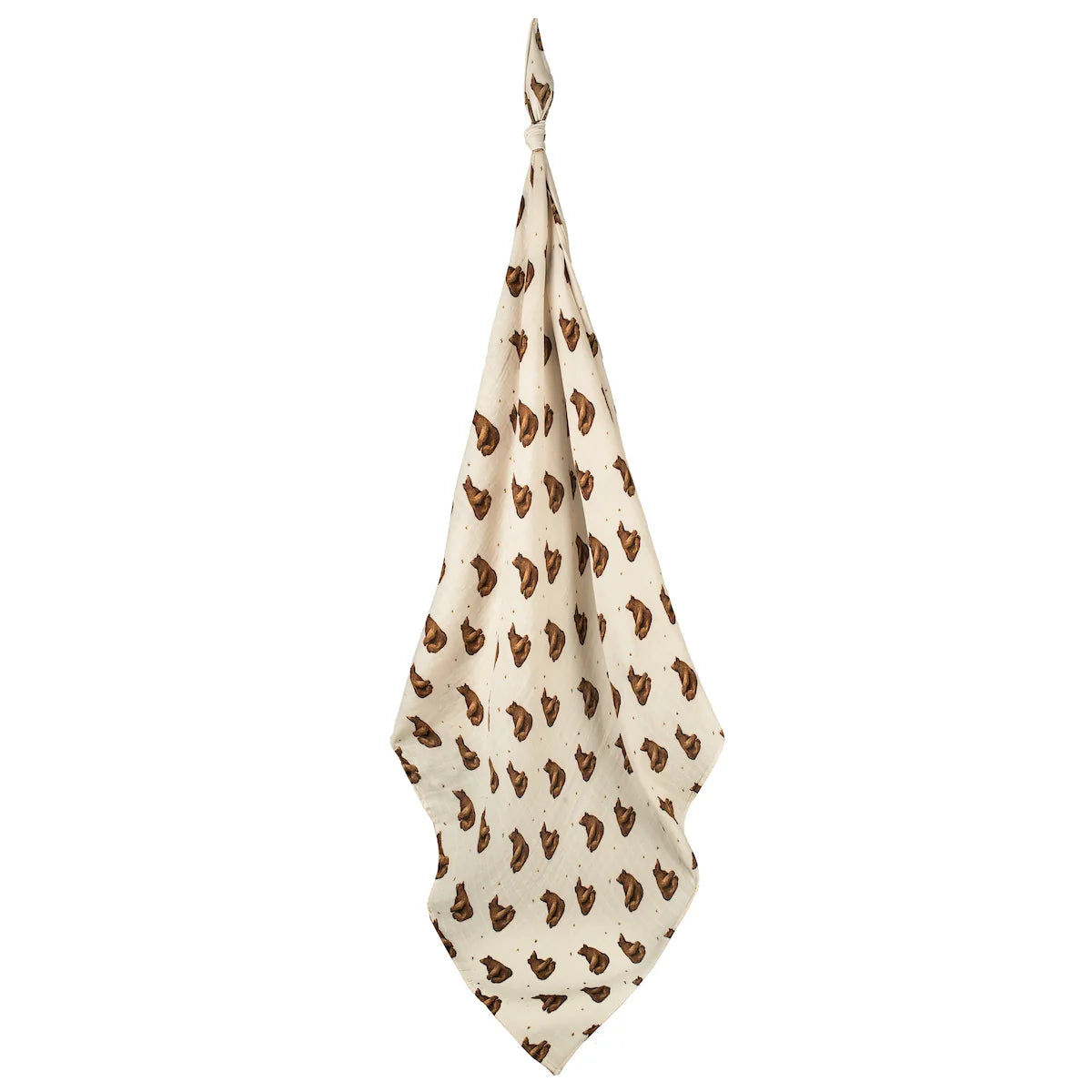Milkbarn Honey Bear Bamboo Muslin Swaddle Blanket