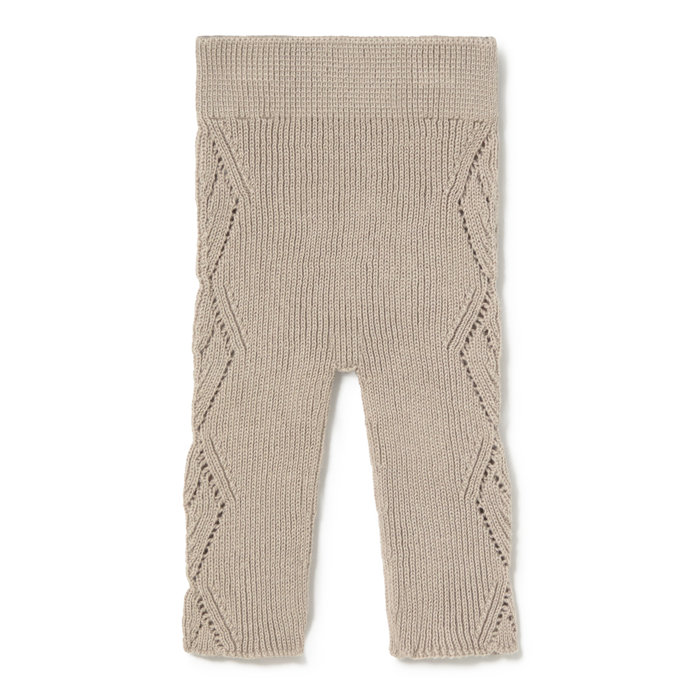 Li & Me Megan Knit Openwork Pant || Dune