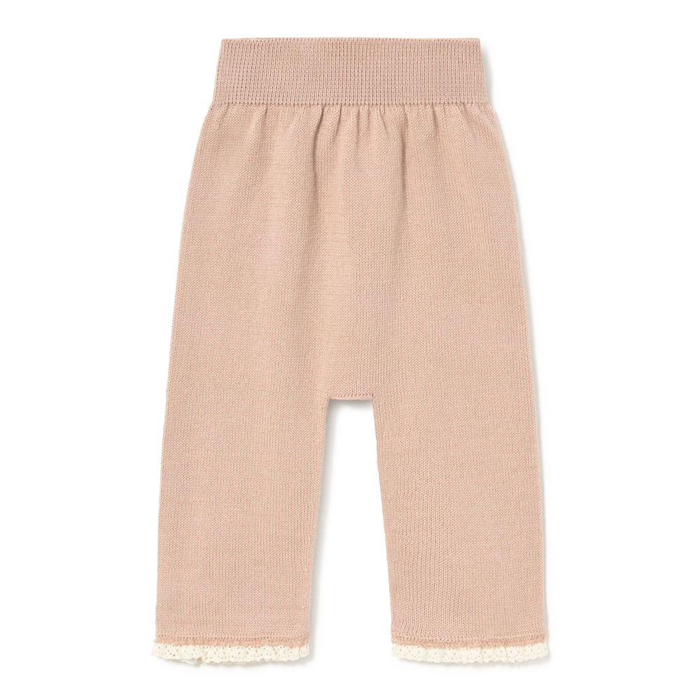 Li & Me Luna Knit Pants with Lace || Candy