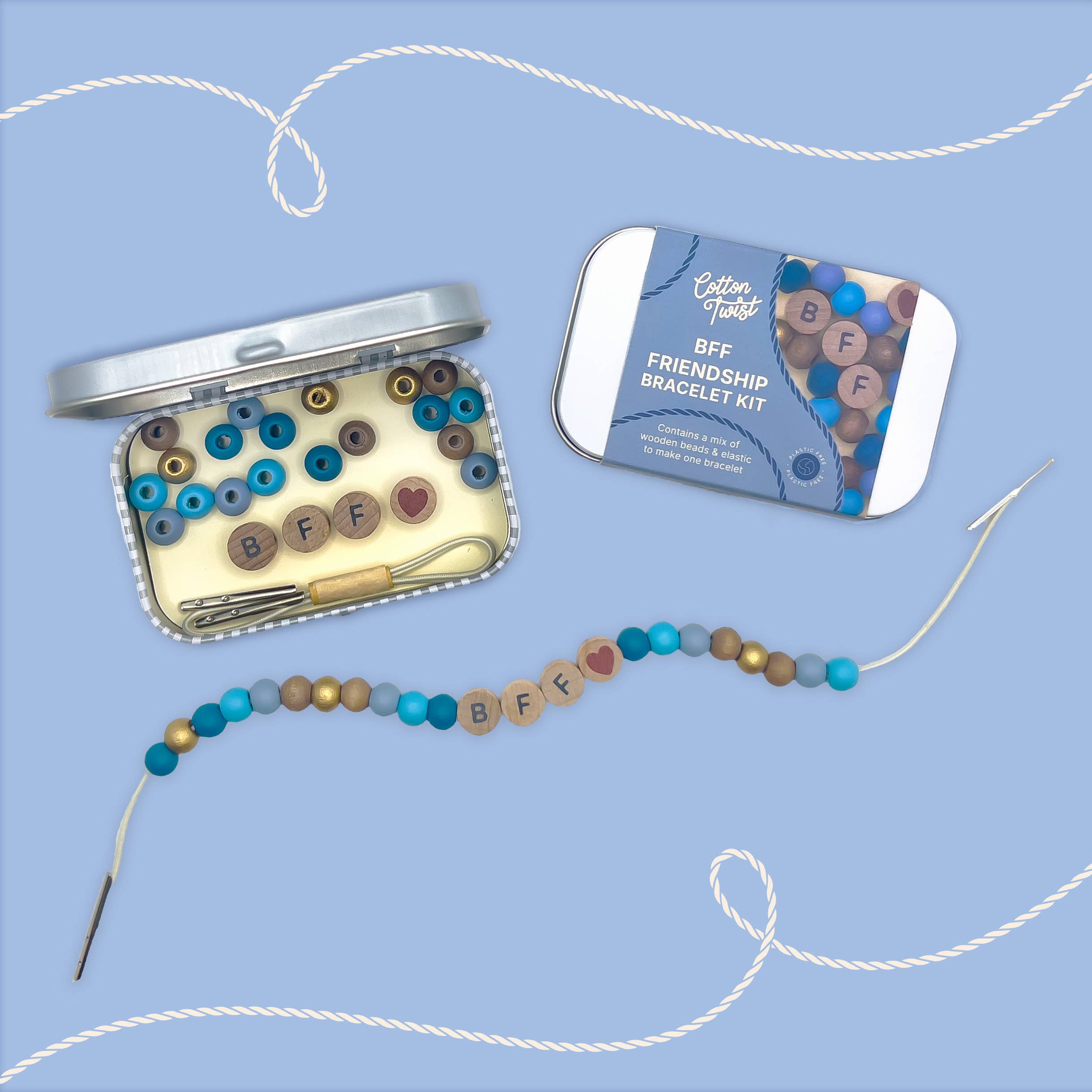 Beaded BFF Friendship Bracelet Gift Kit: RAINBOW BFF
