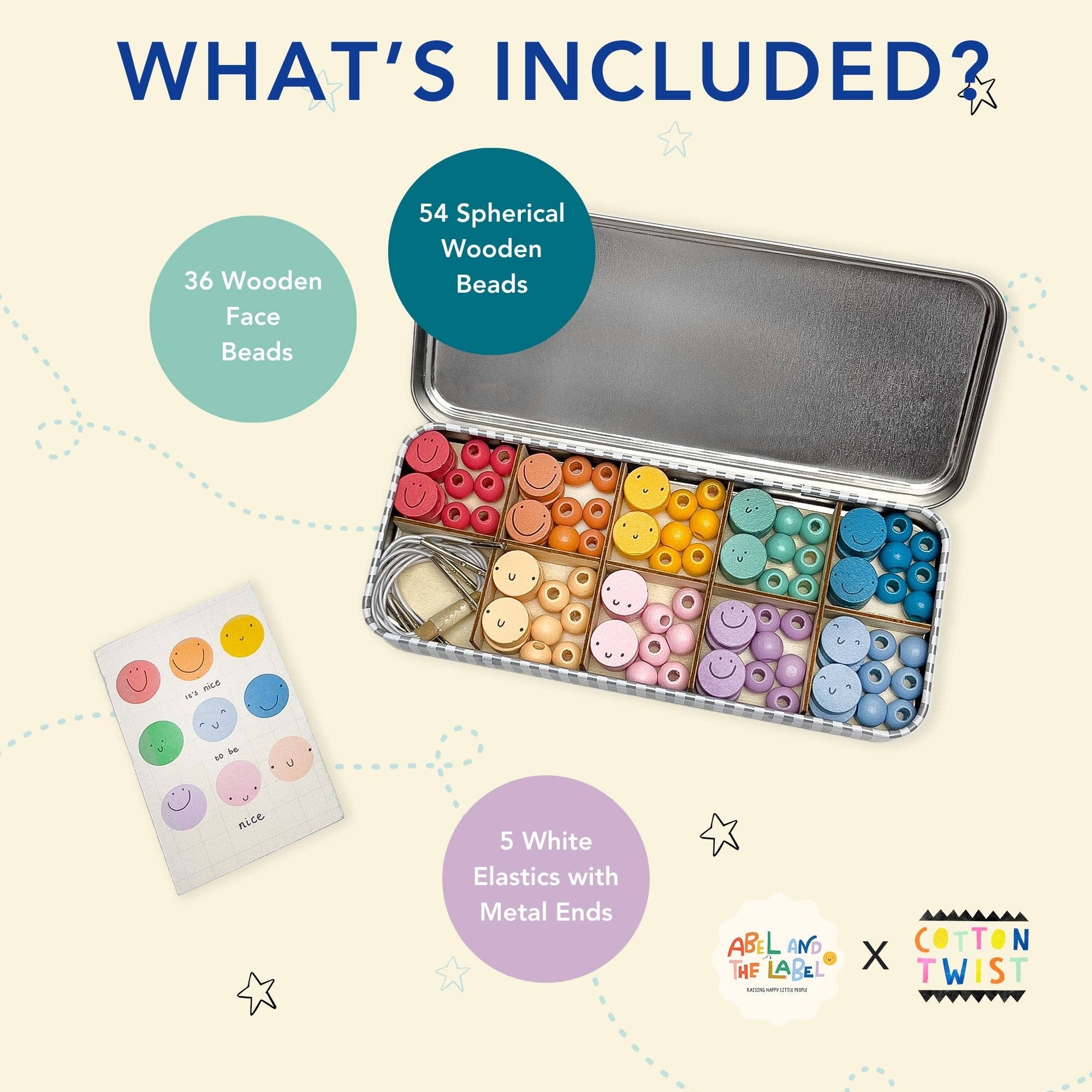 It's Nice To Be Nice Bracelet Beading Kit for Children - Makes 5 Bracelets