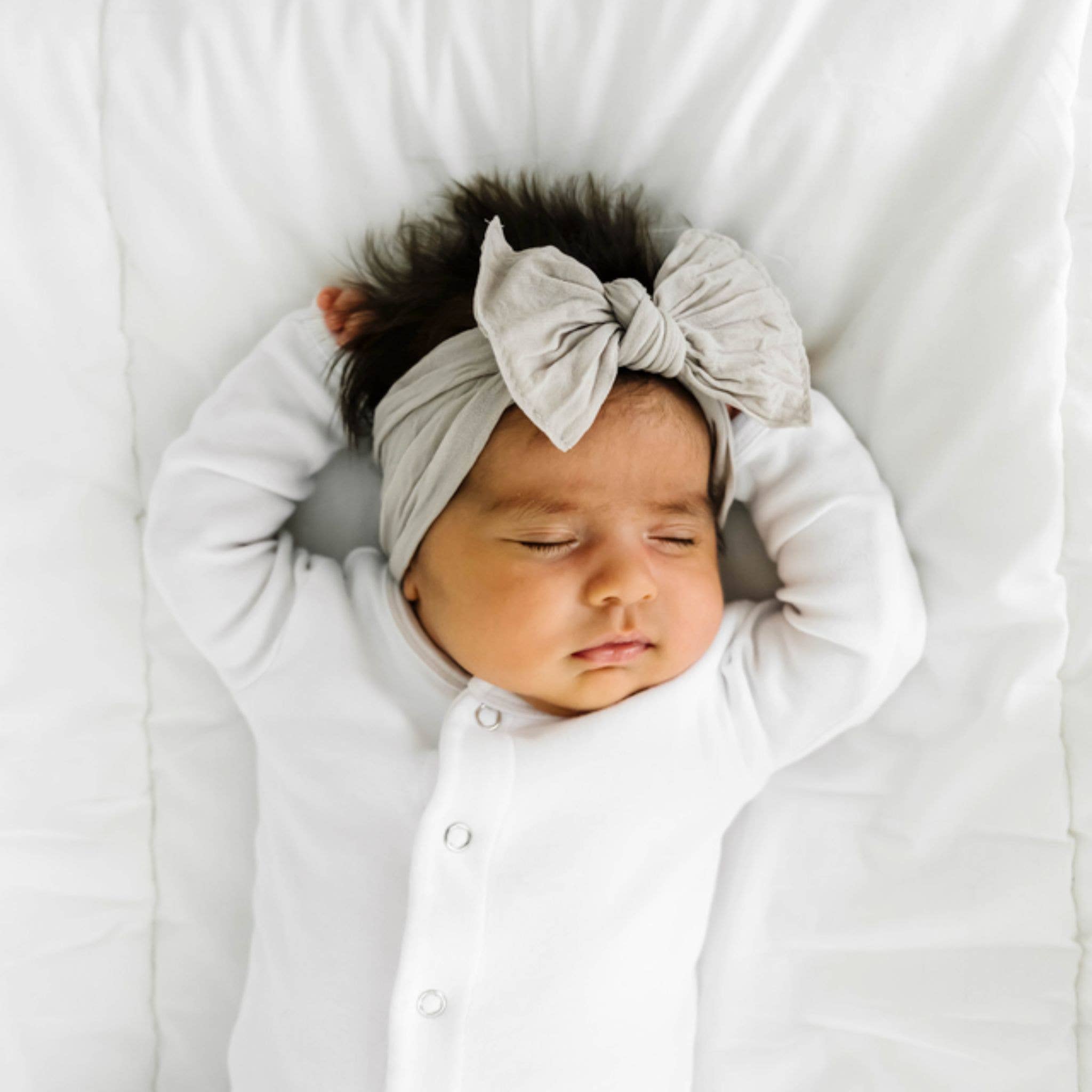 Baby Bling® The Original Knot soft nylon headband: Ivory