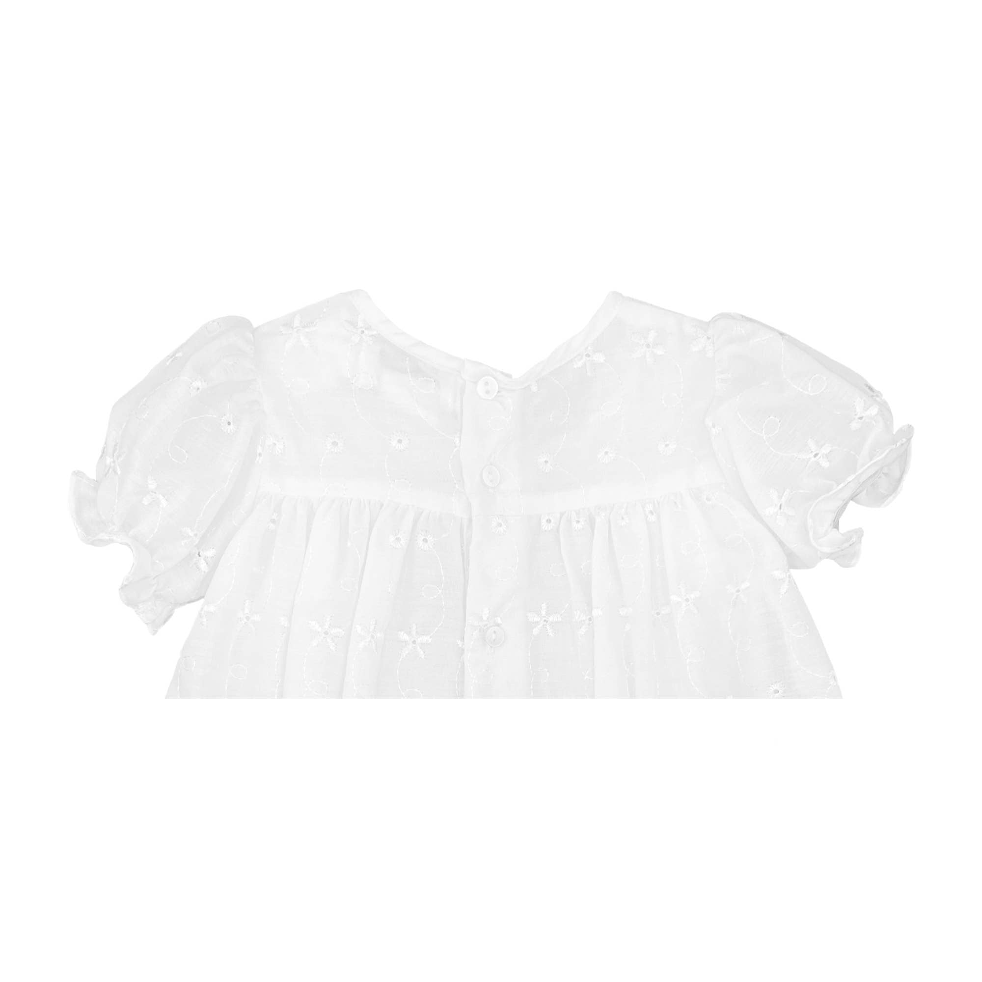 Eyelet Lace Christening Gown: 3 Month
