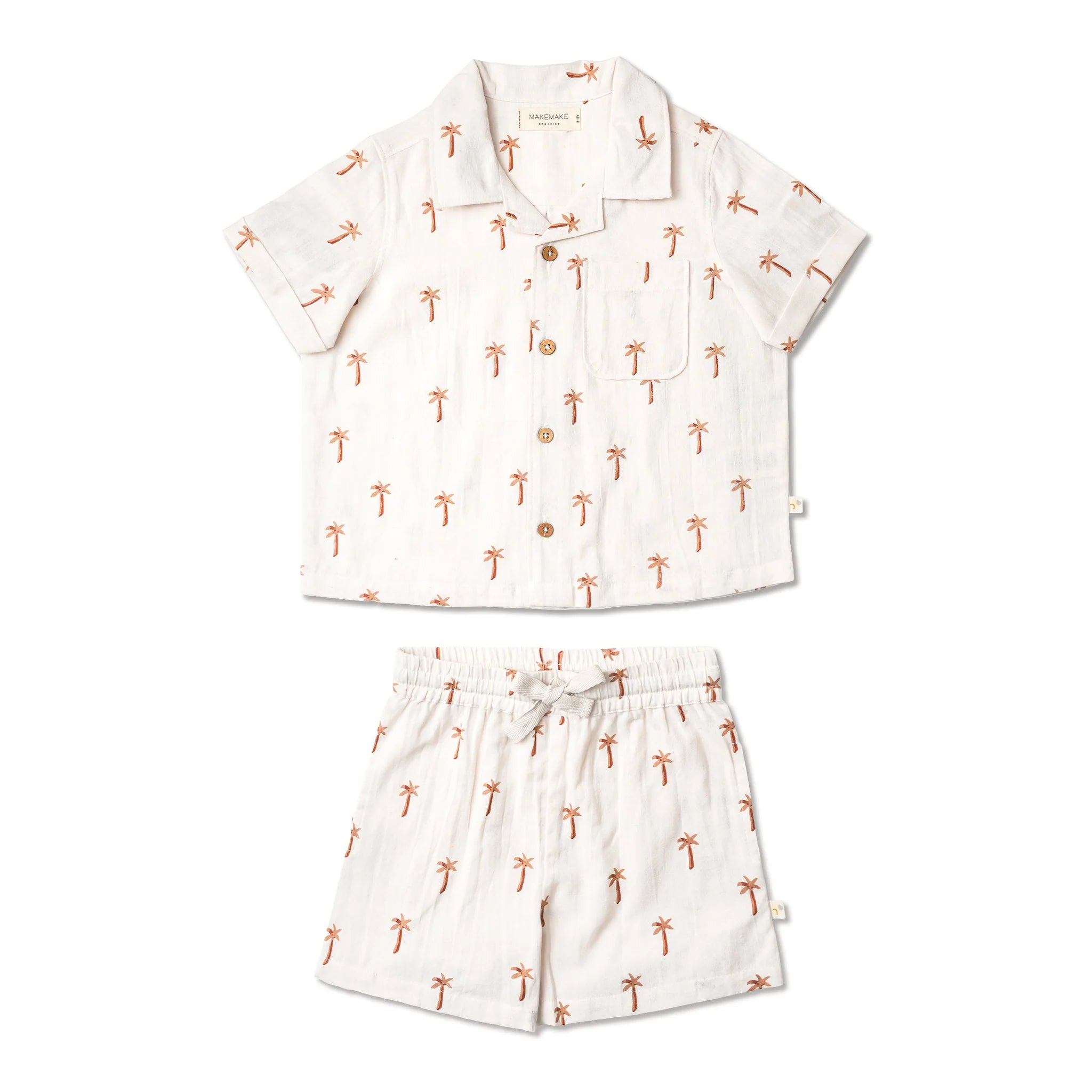 Organic Shirt & Shorts Set || Palm