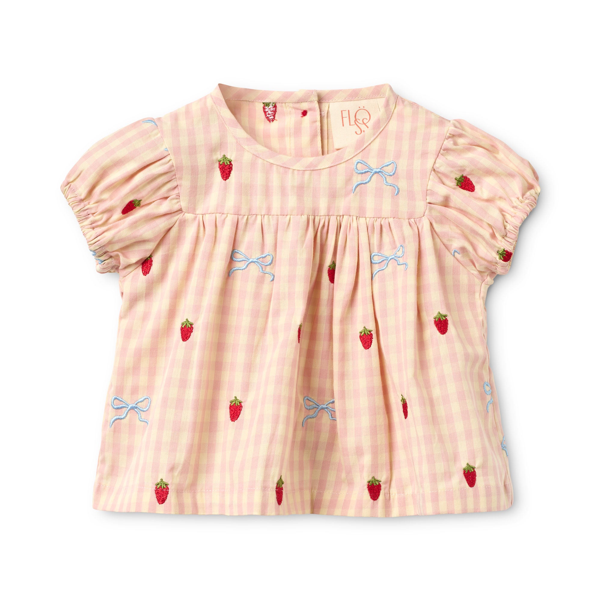 Floss Dolly Bow Baby Set || Pink Check