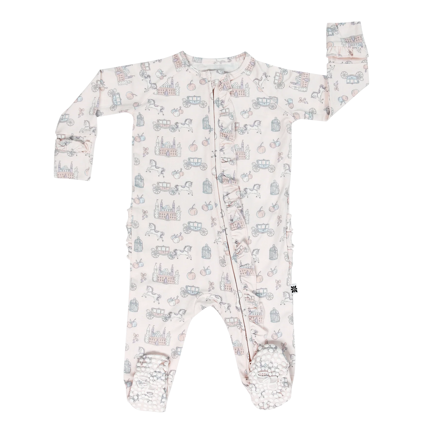 Bamboo Ruffle Bottom Footie || Fairy Godmother