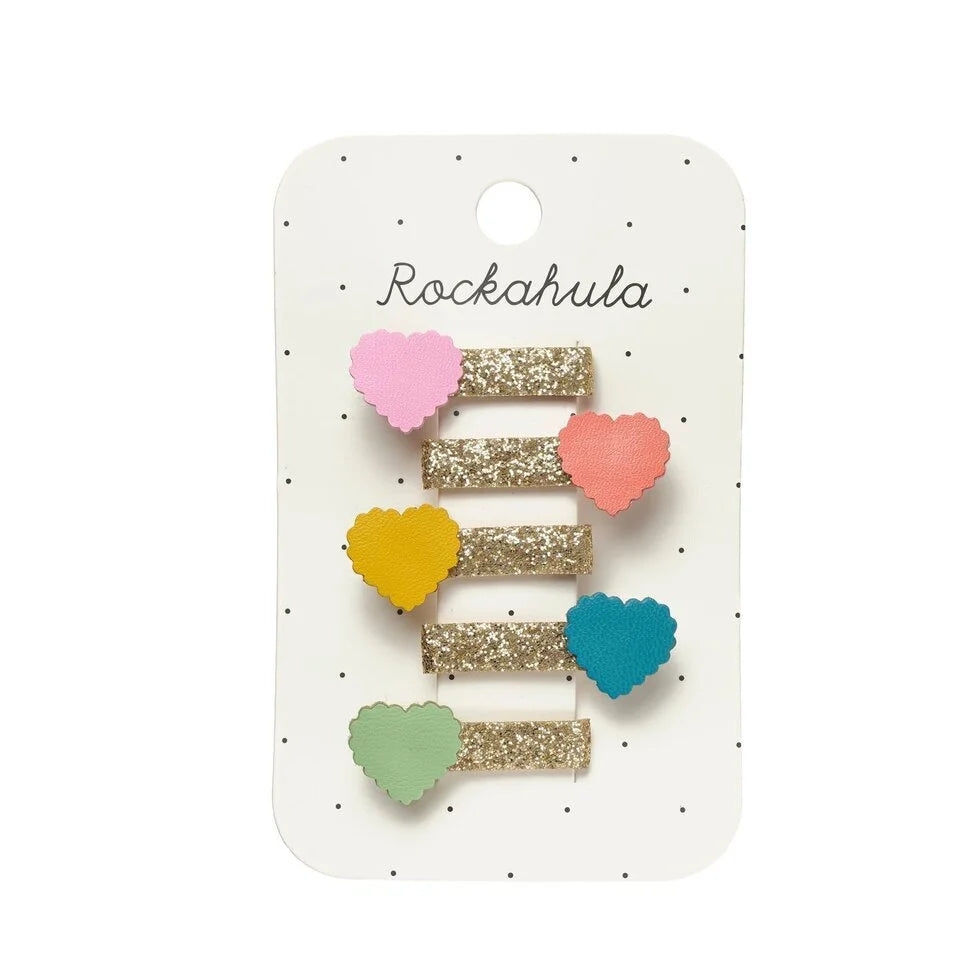 Rockahula Scallop Heart Mini Clip Set
