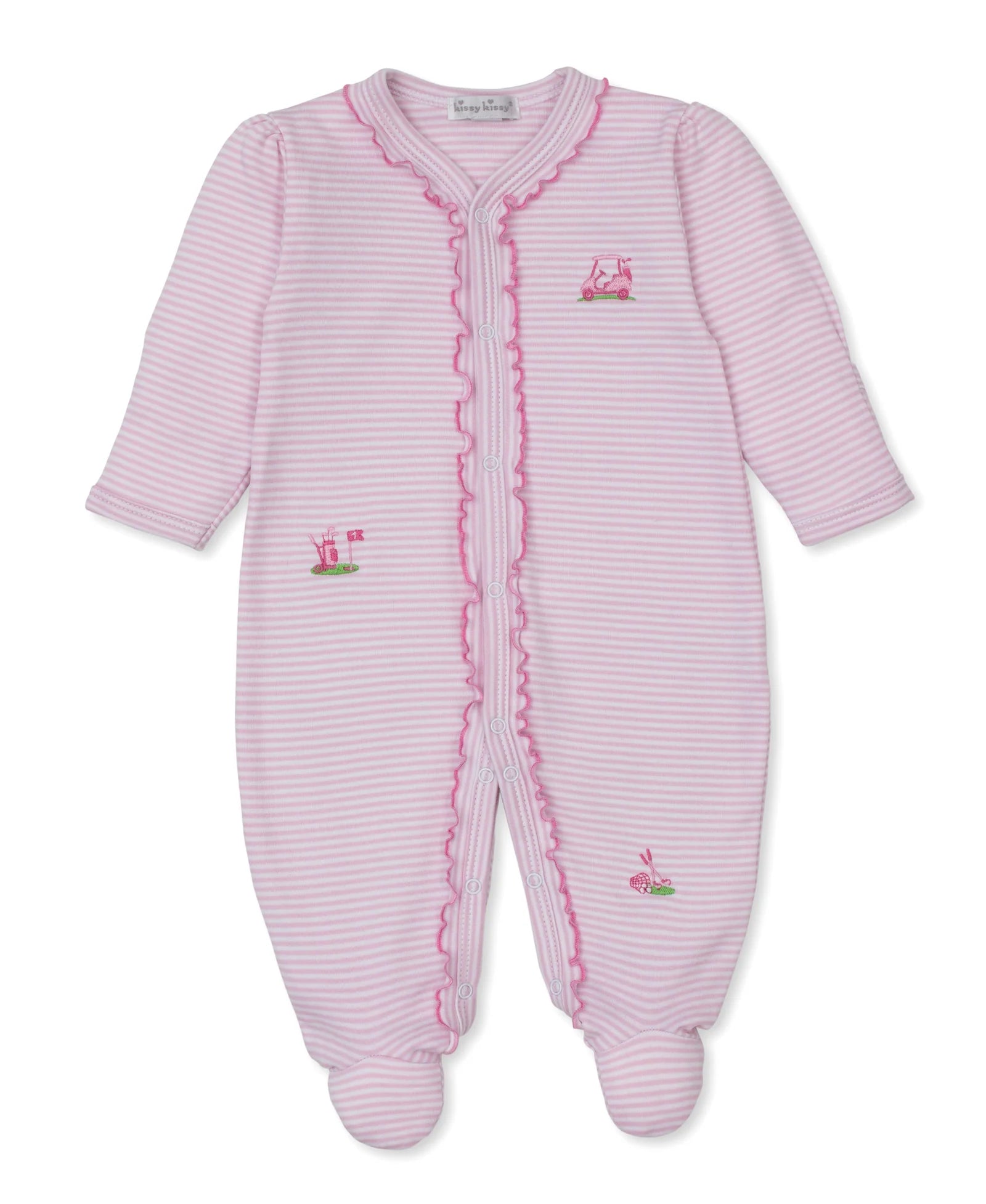 KISSY KISSY GOLF CHAMPIONSHIP PINK STRIPE FOOTIE