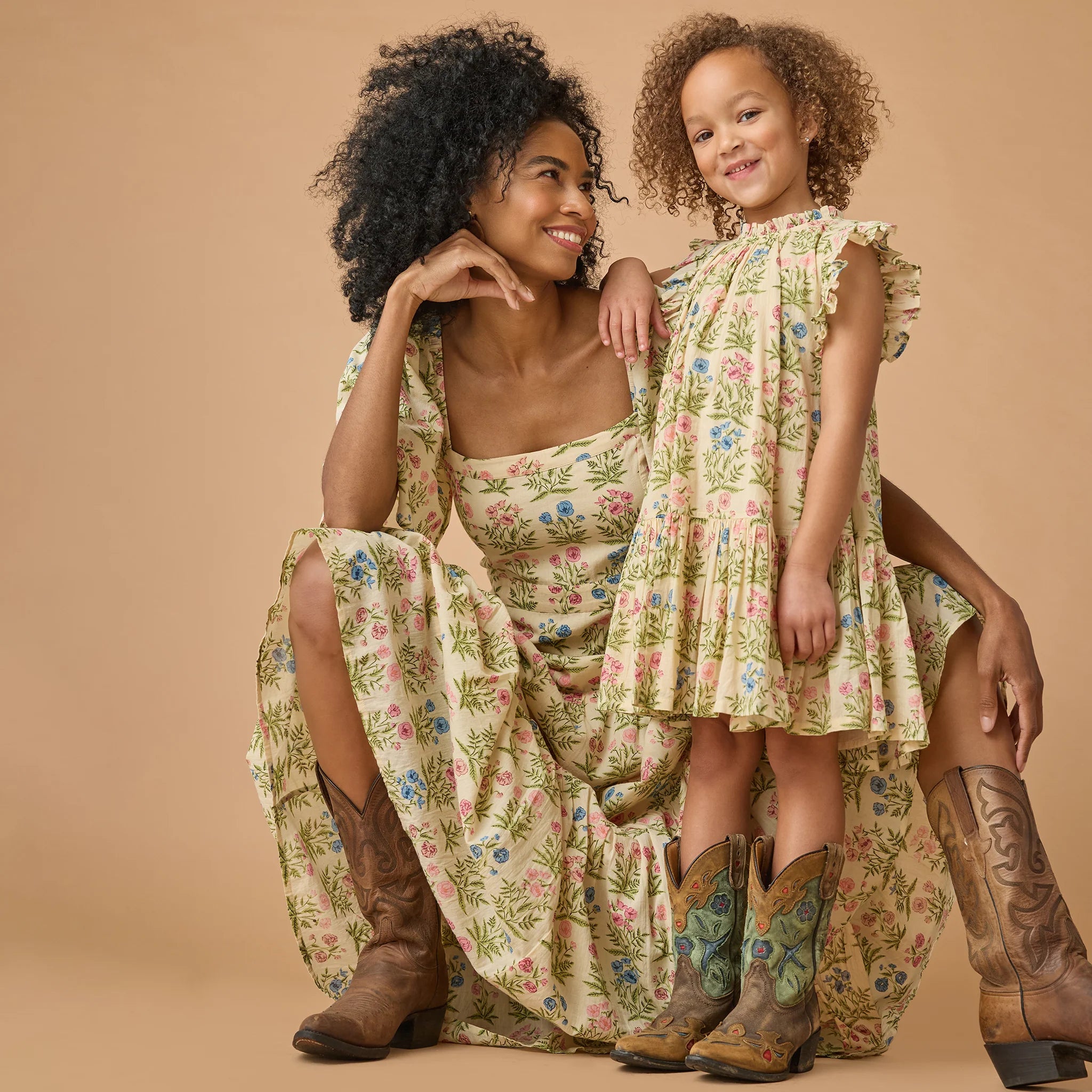 Pink Chicken Girls Harper Dress || Leafy Floral