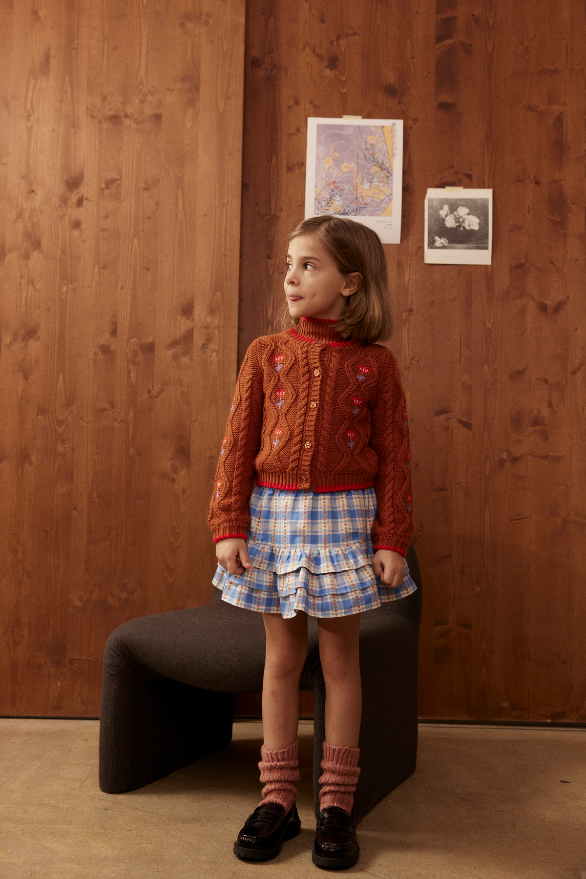Lea Skirt || Blue Check