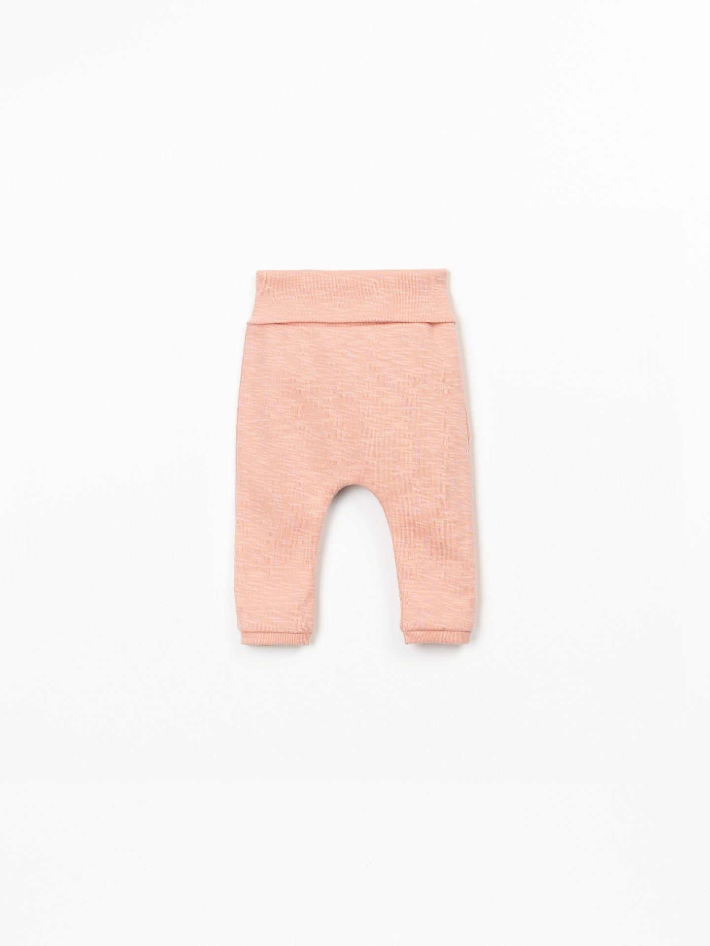 Play Up Cotton Bodysuit, Pants and Top Knot Hat Set || Salmon