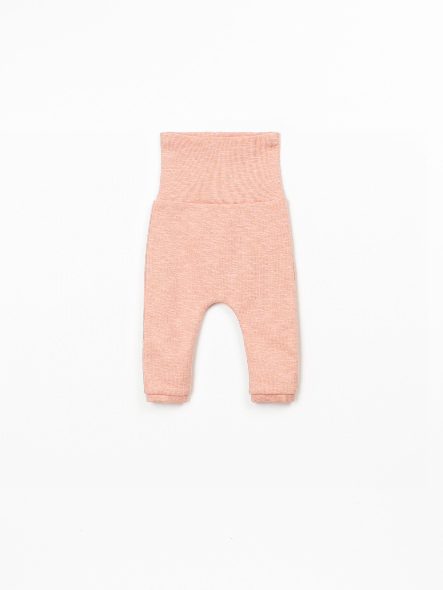Play Up Cotton Bodysuit, Pants and Top Knot Hat Set || Salmon